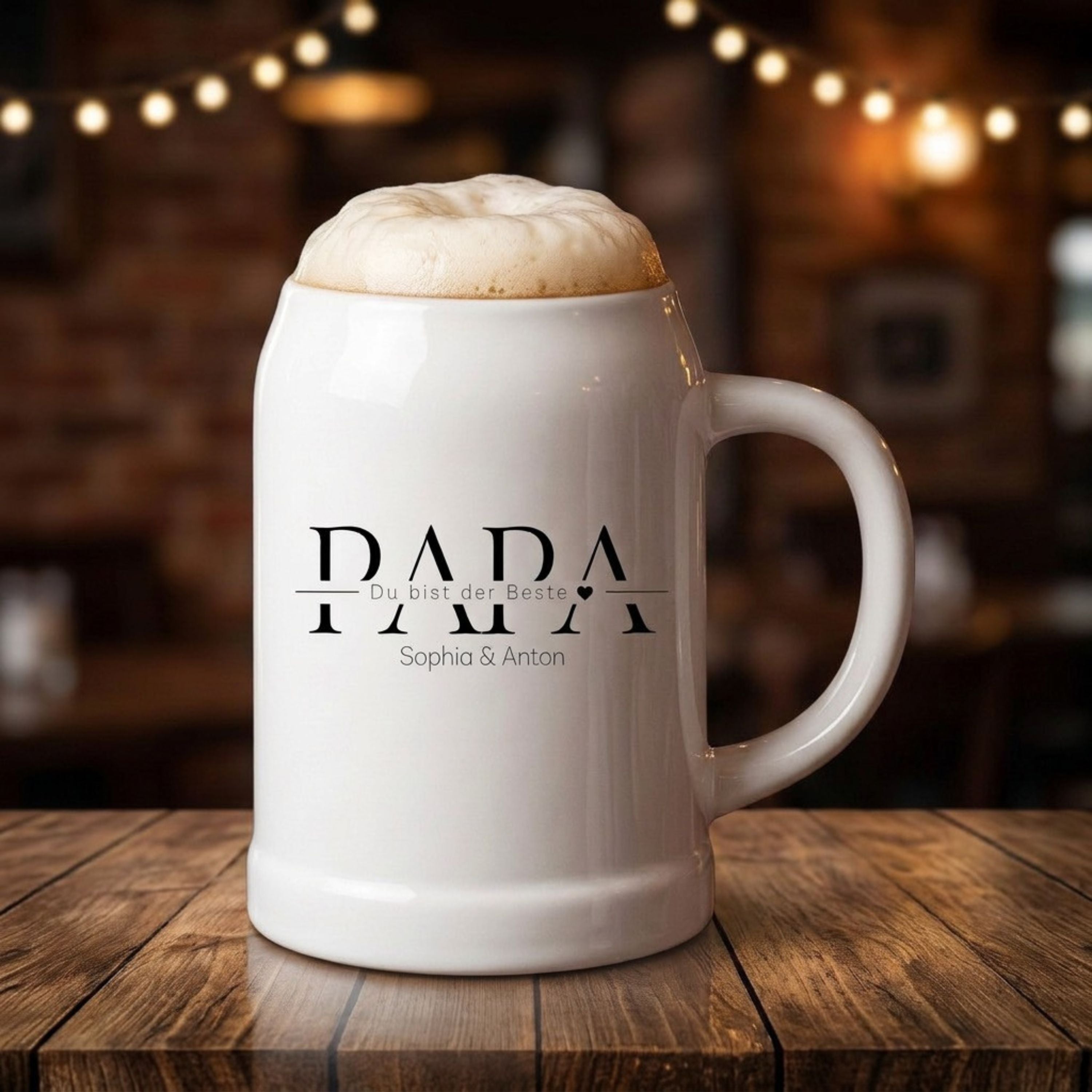 Bierkrug Keramik personalisiert - Papa