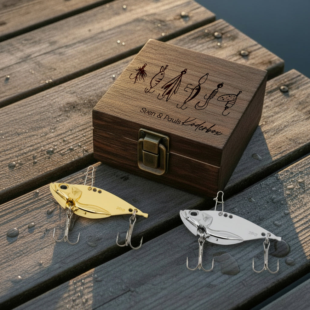 Angelbox mit Haken - Köderbox