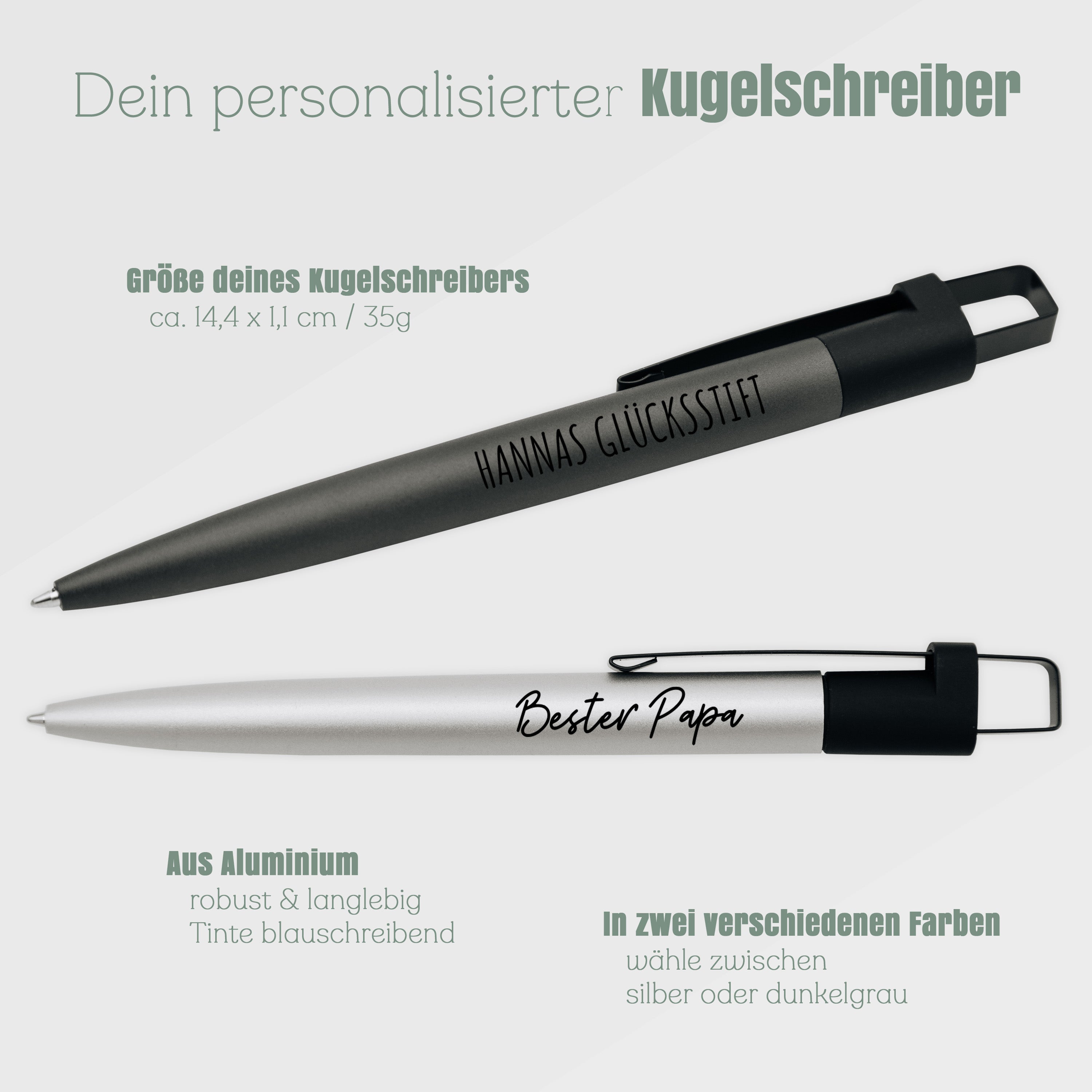 Aluminium Kugelschreiber Wunschtext