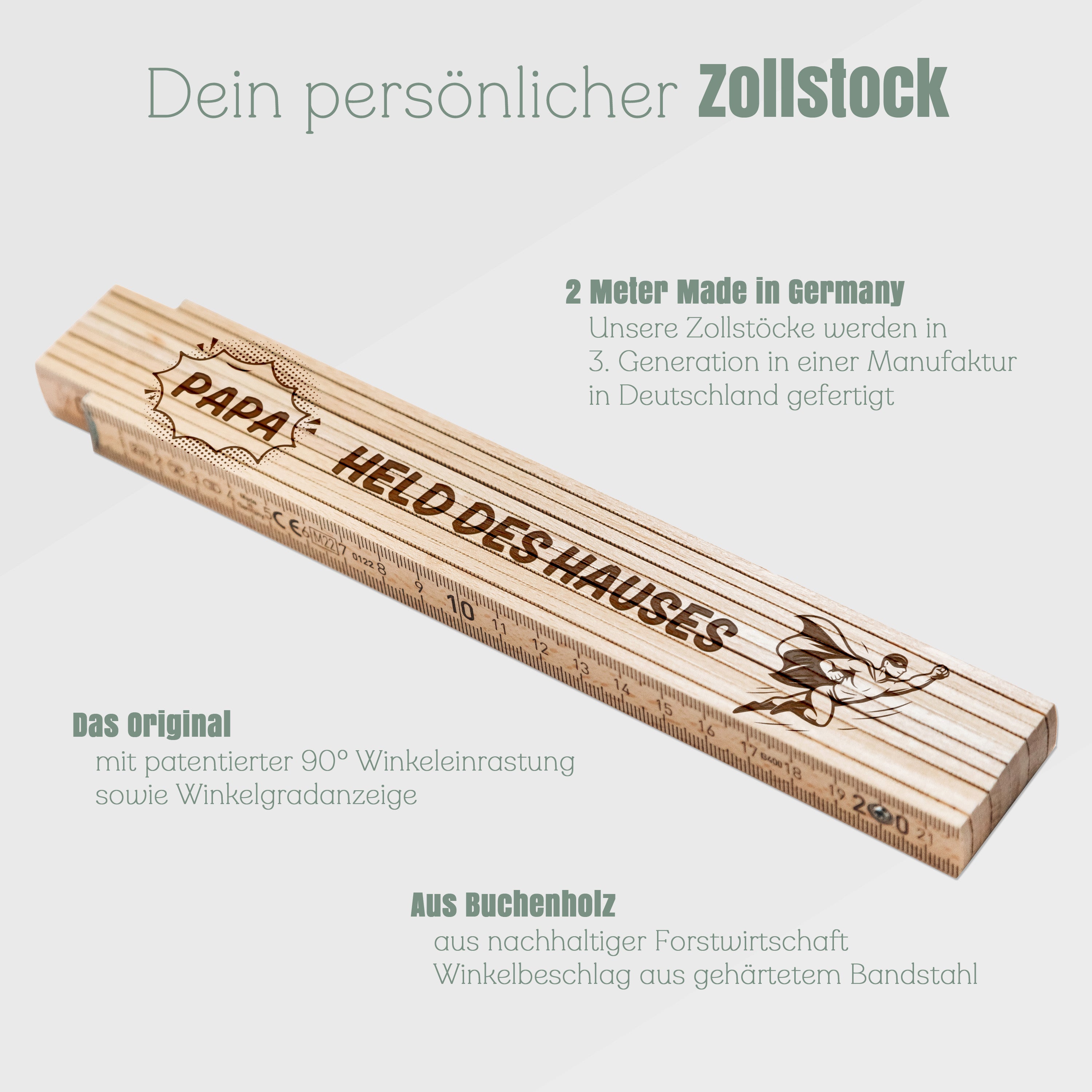 Zollstock - "Papa Held des Hauses"