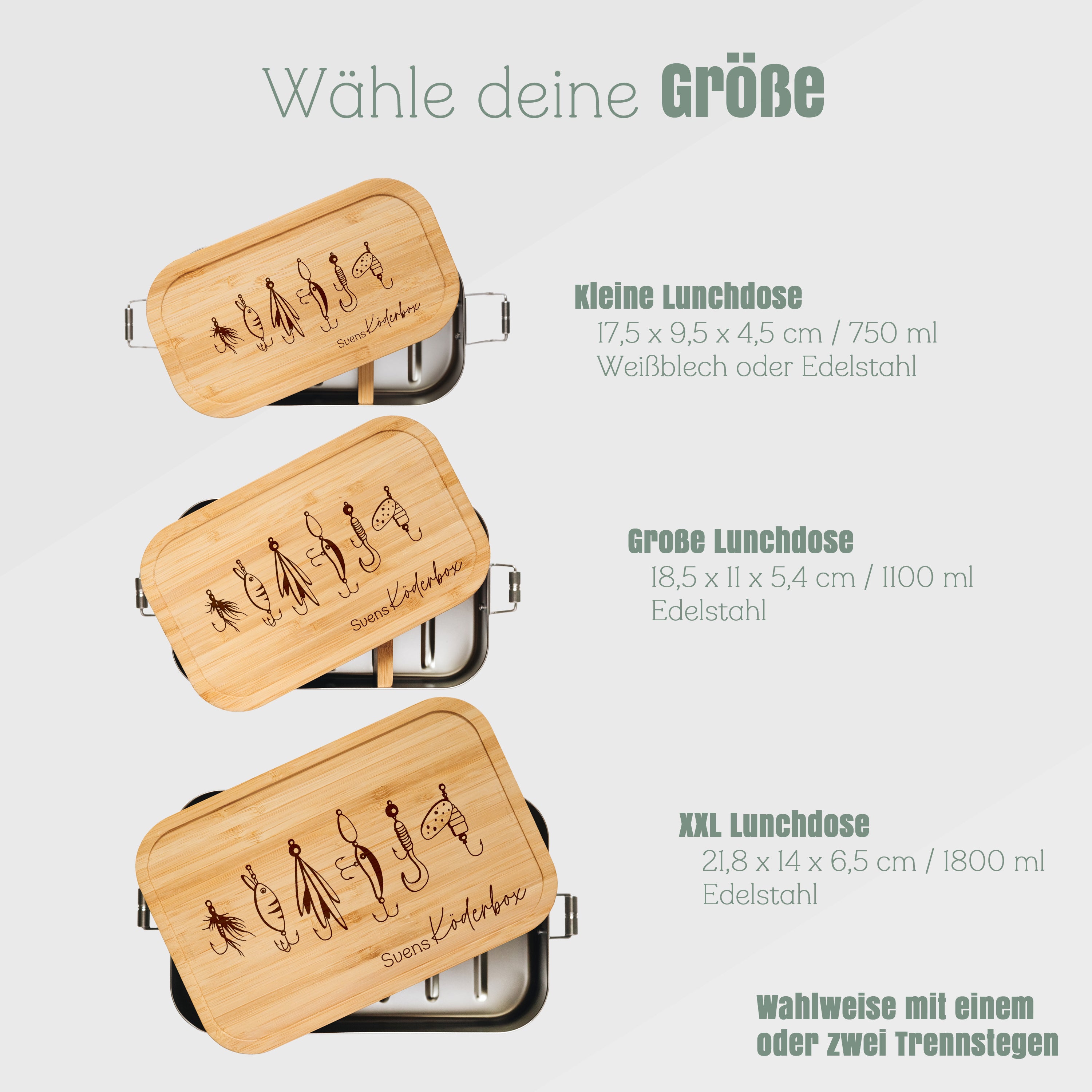 Brotdose Edelstahl - Köderbox Angelhaken