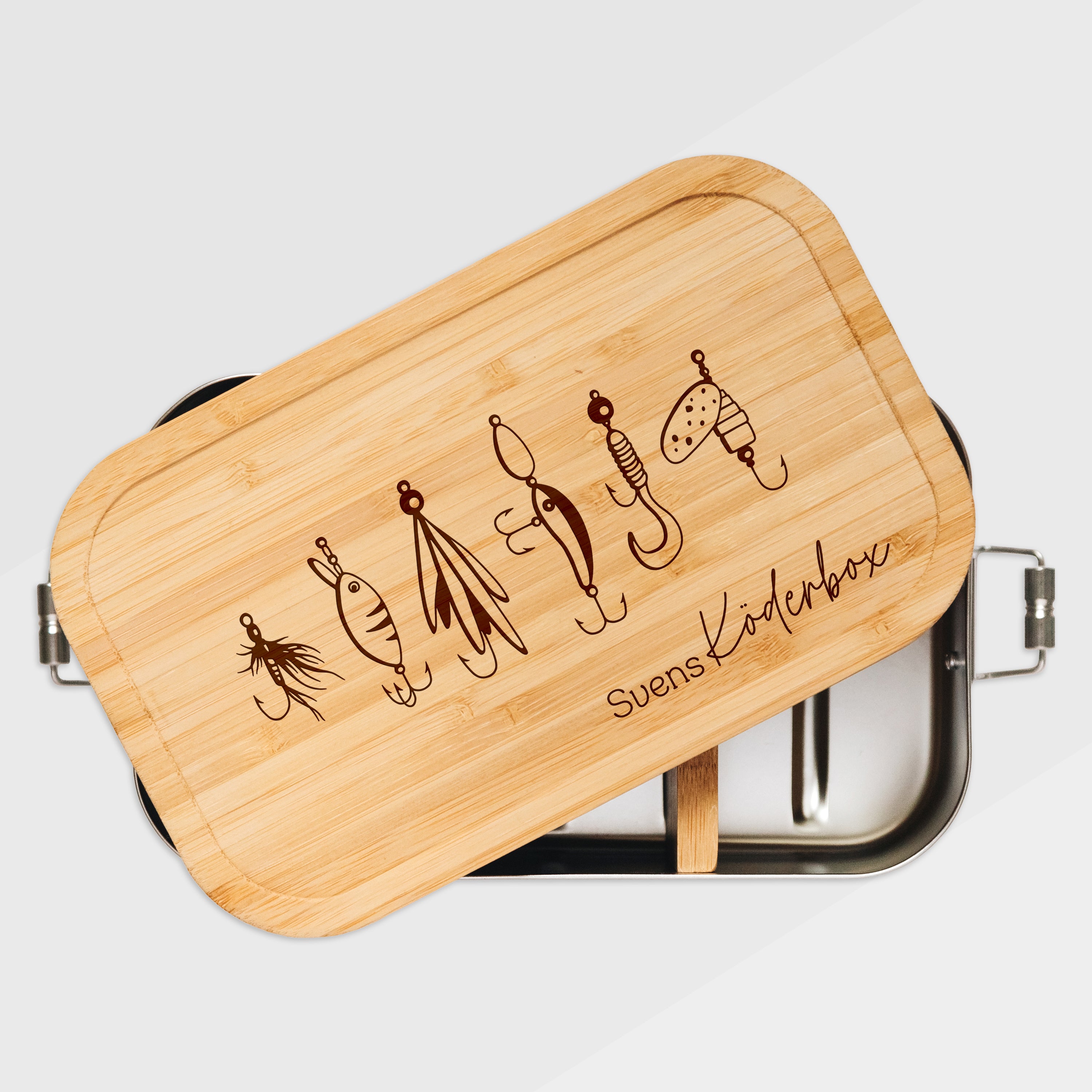 Brotdose Edelstahl - Köderbox Angelhaken