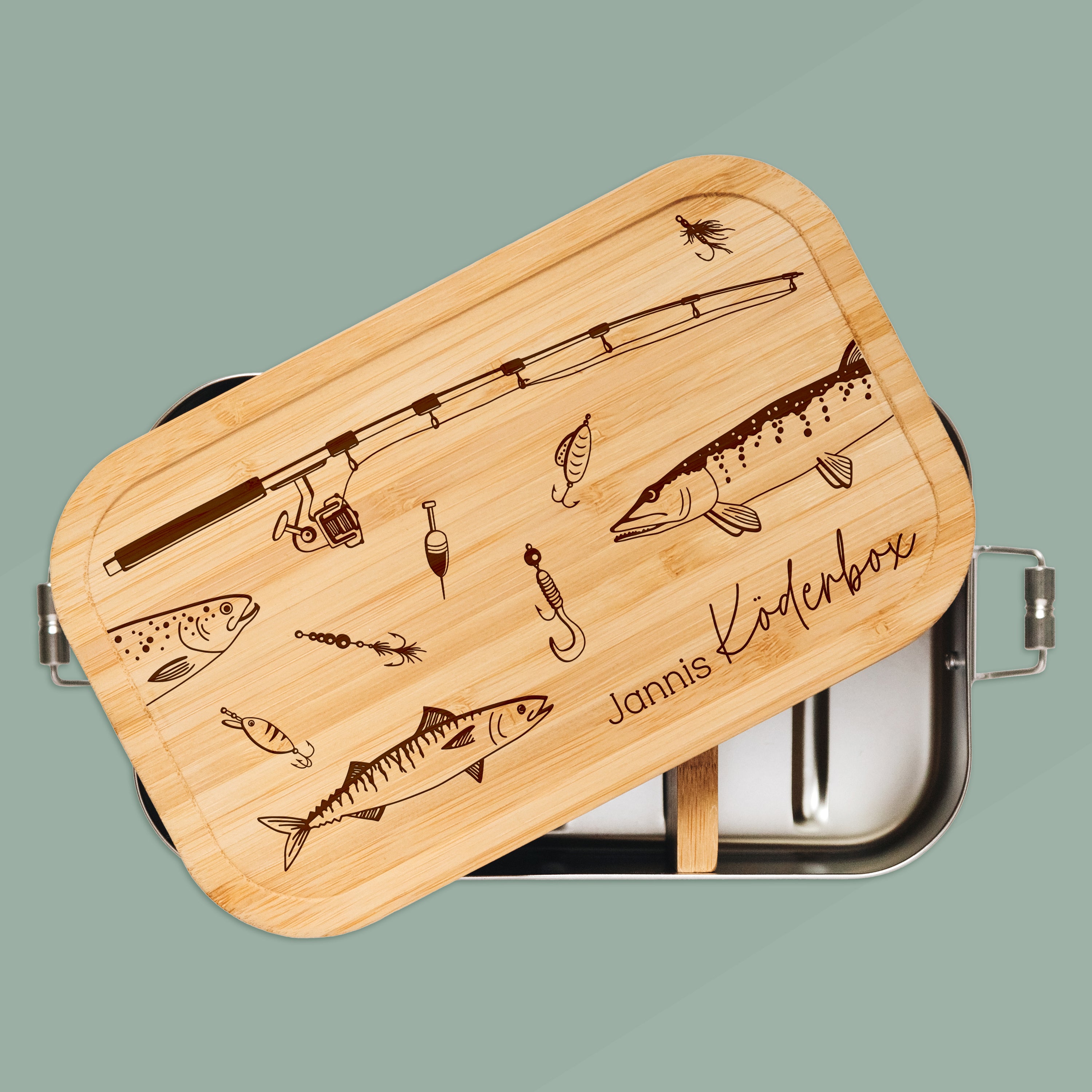 Brotdose Edelstahl - Köderbox Angelzubehör