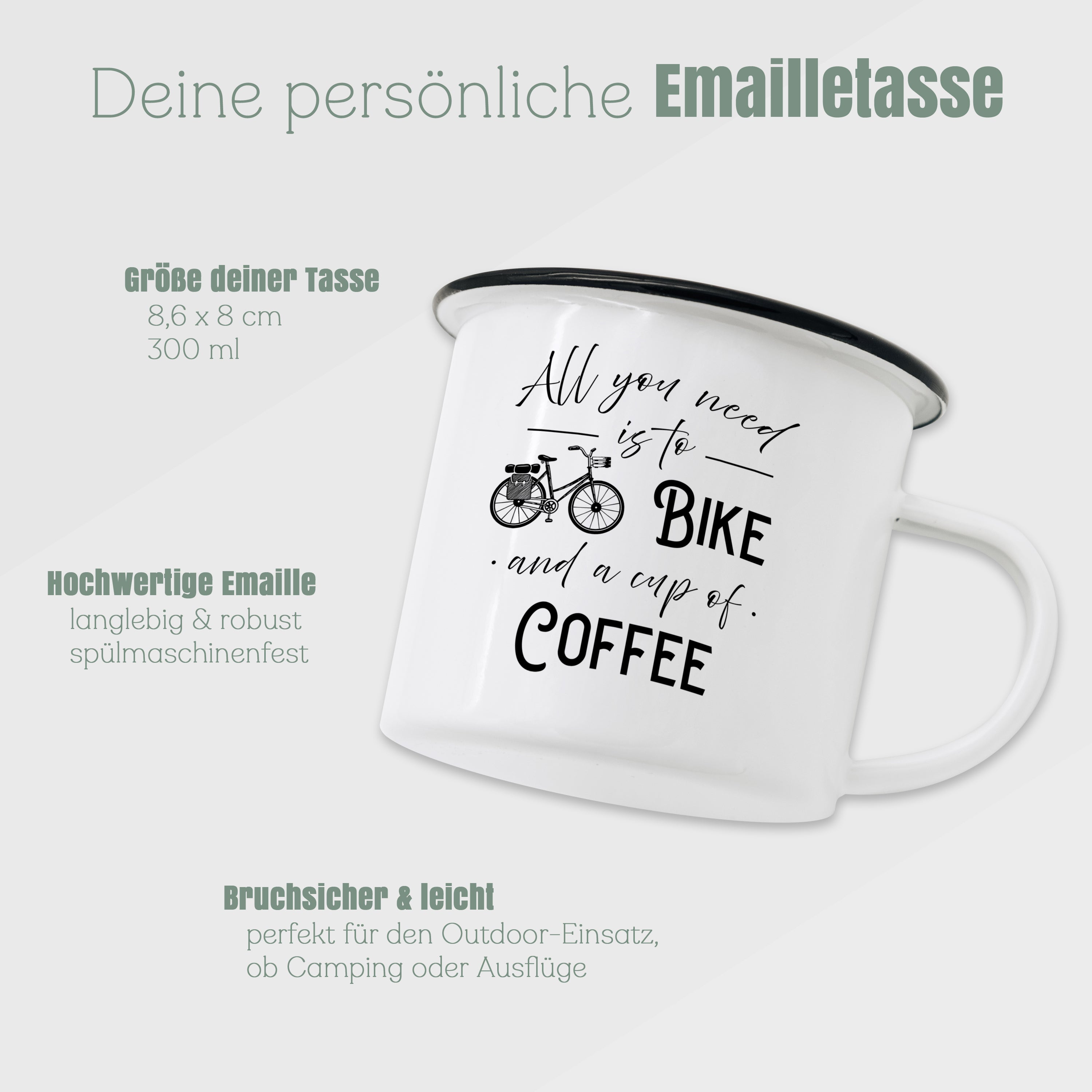 Emaille Tasse - Cup of Coffee