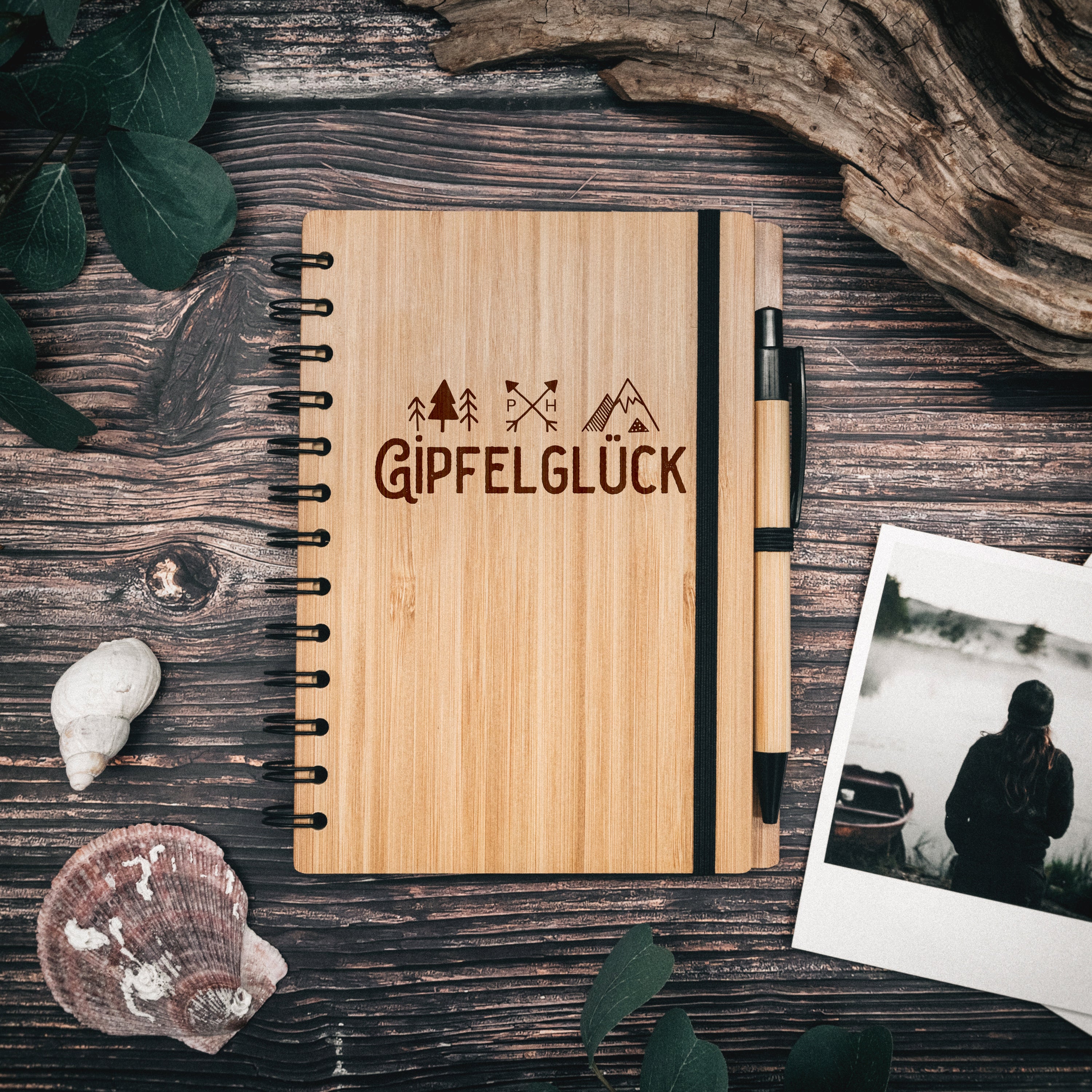 Notizbuch Holz - Reise