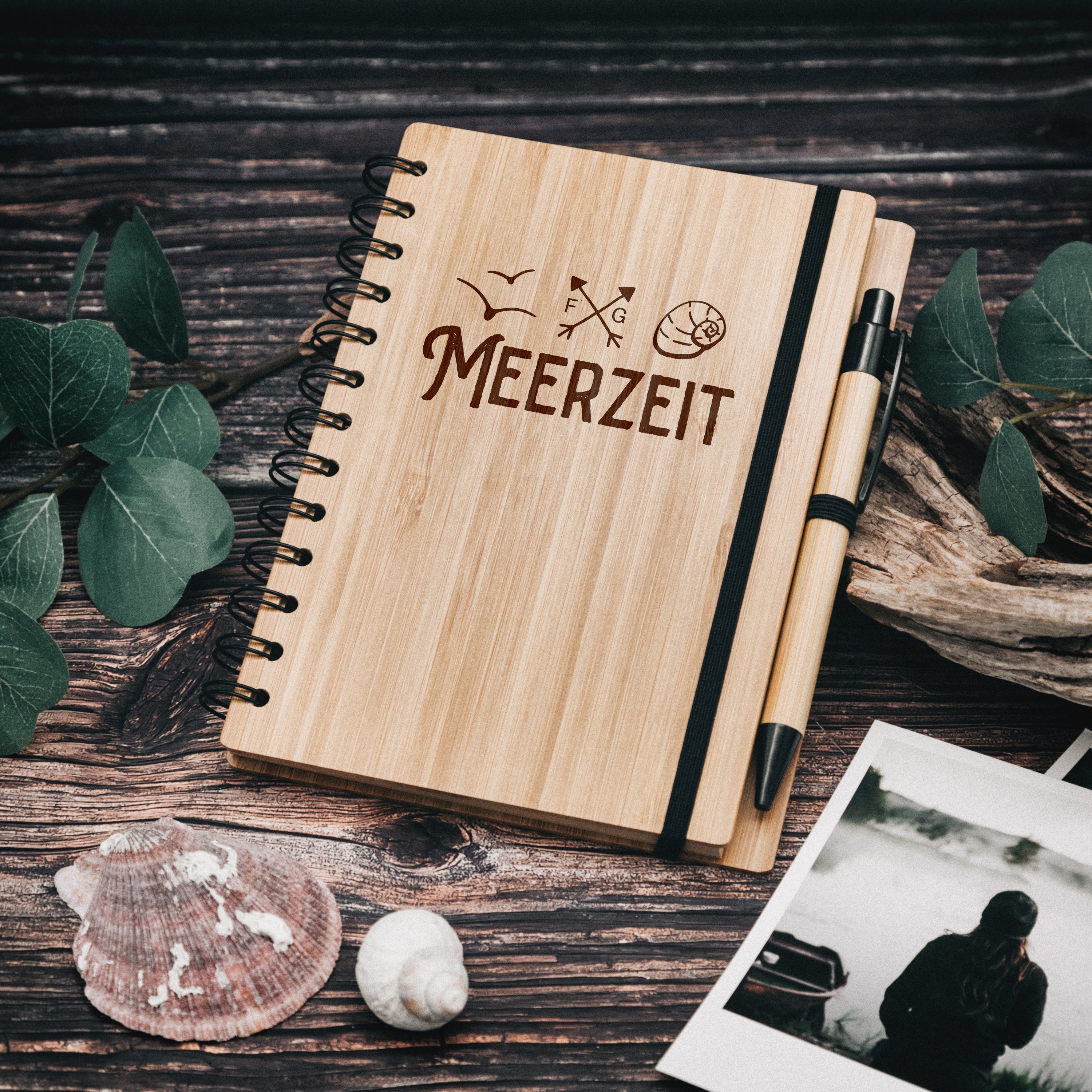 Notizbuch Holz - Reise