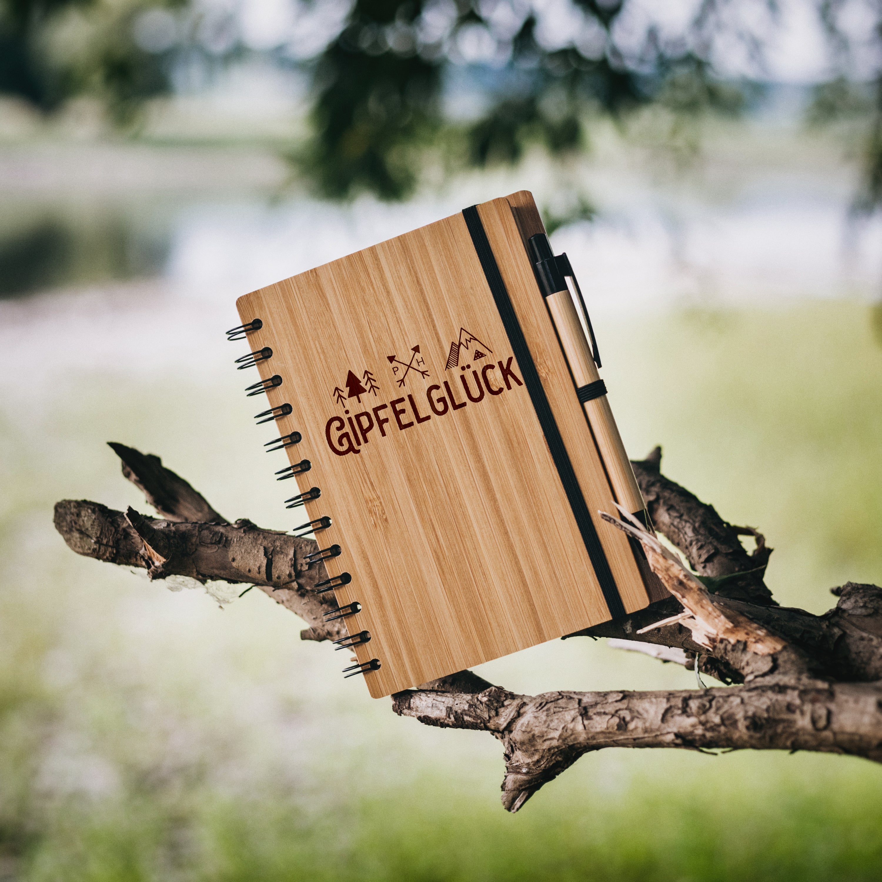 Notizbuch Holz - Reise