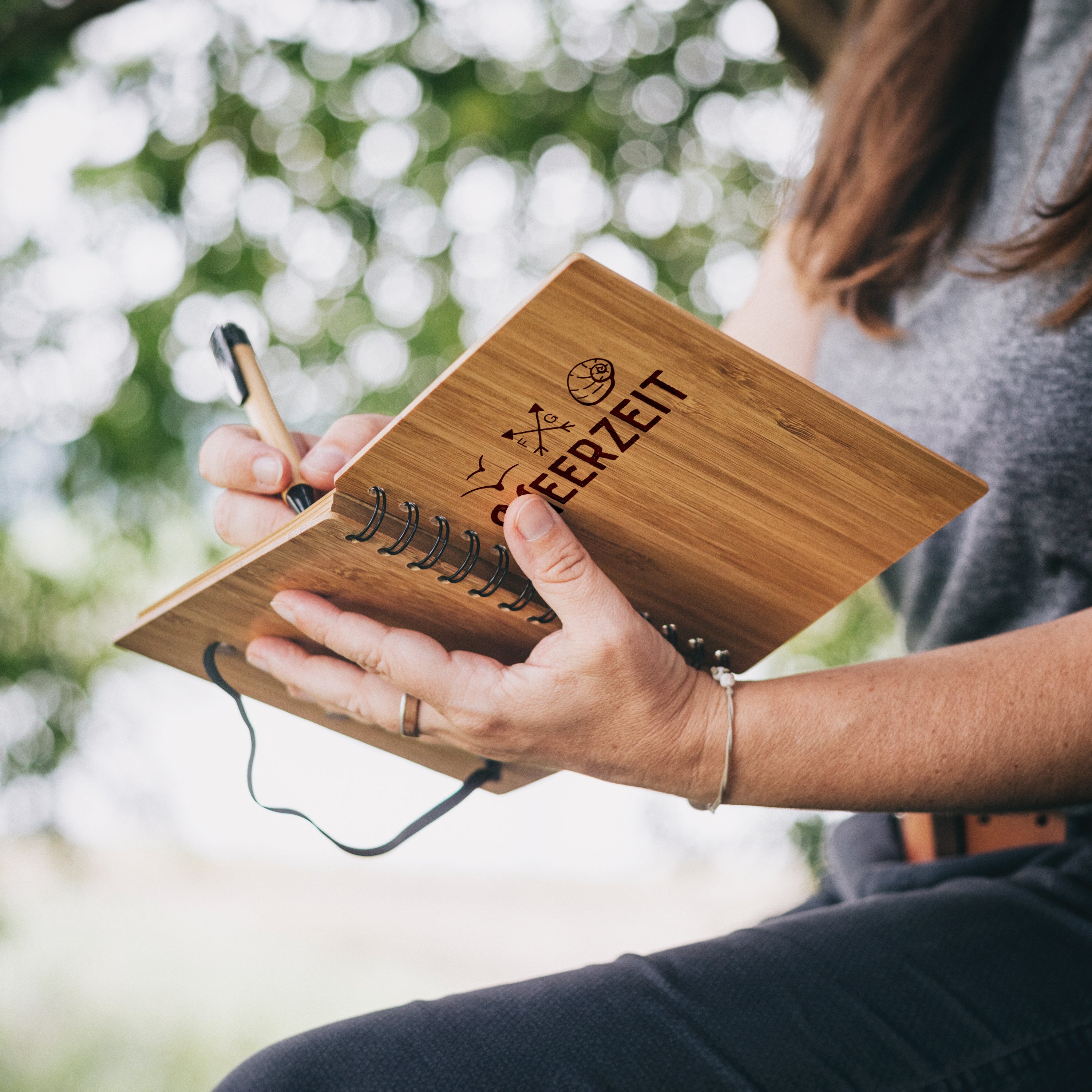 Notizbuch Holz - Reise