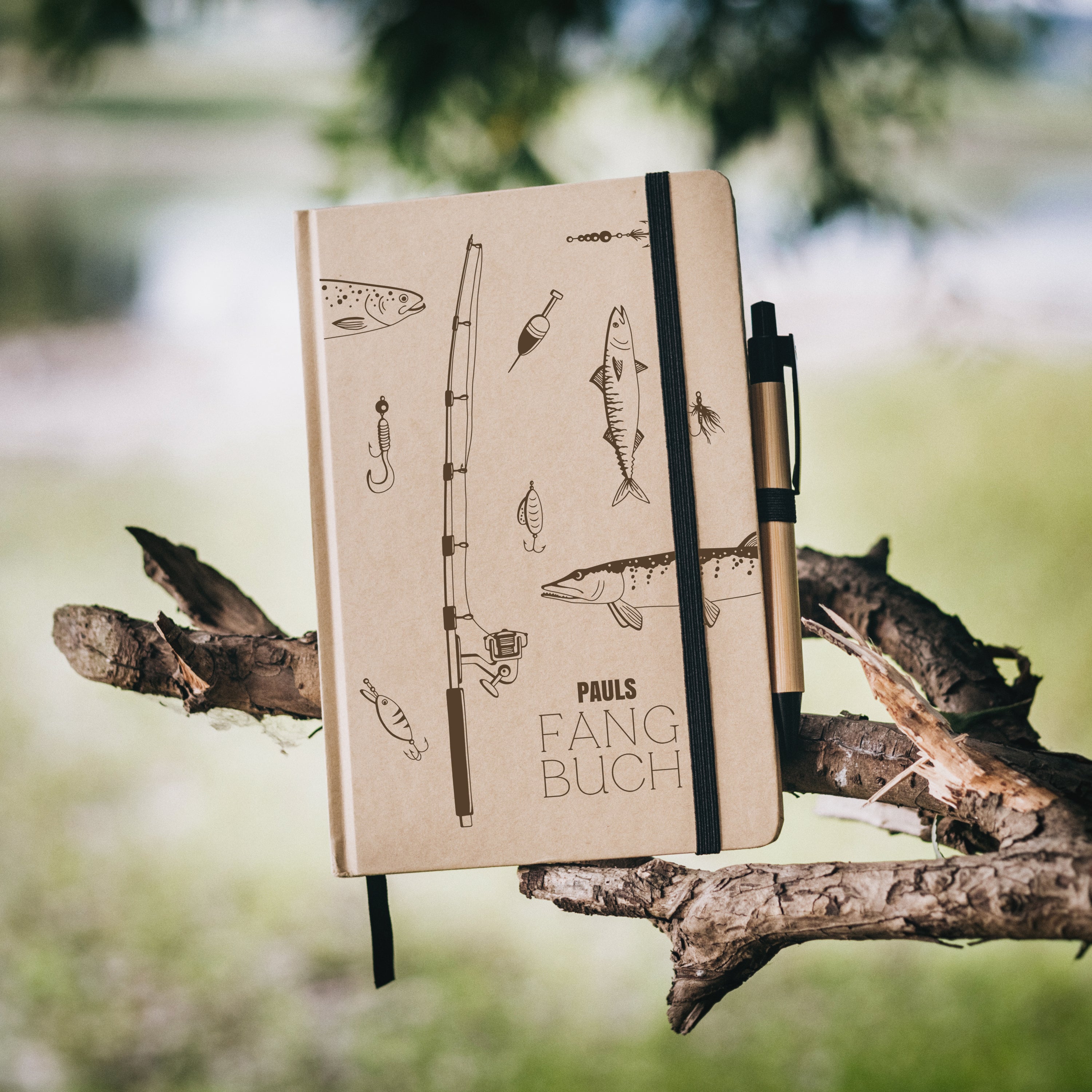 Notizbuch Karton - Fangbuch Angelzubehör