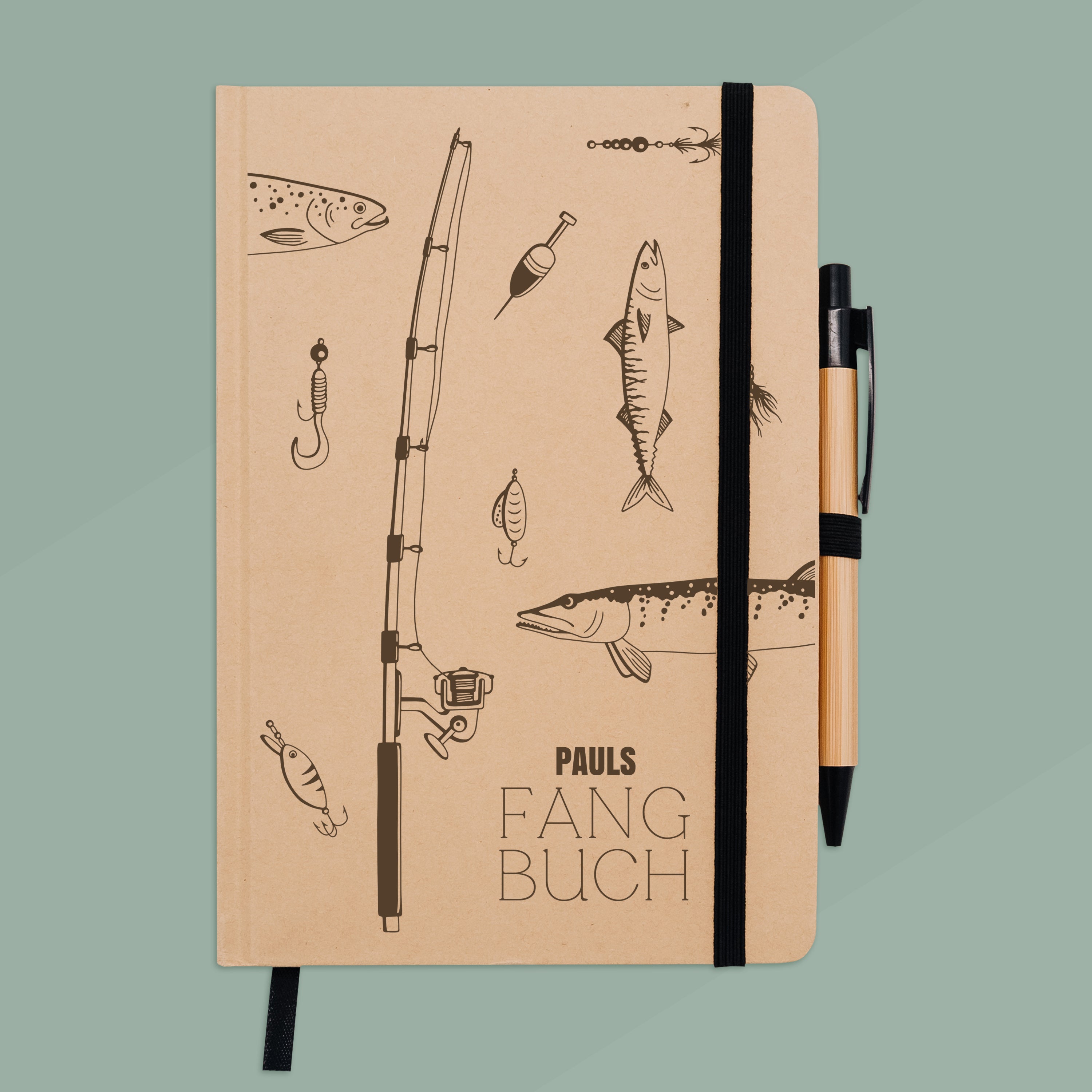 Notizbuch Karton - Fangbuch Angelzubehör