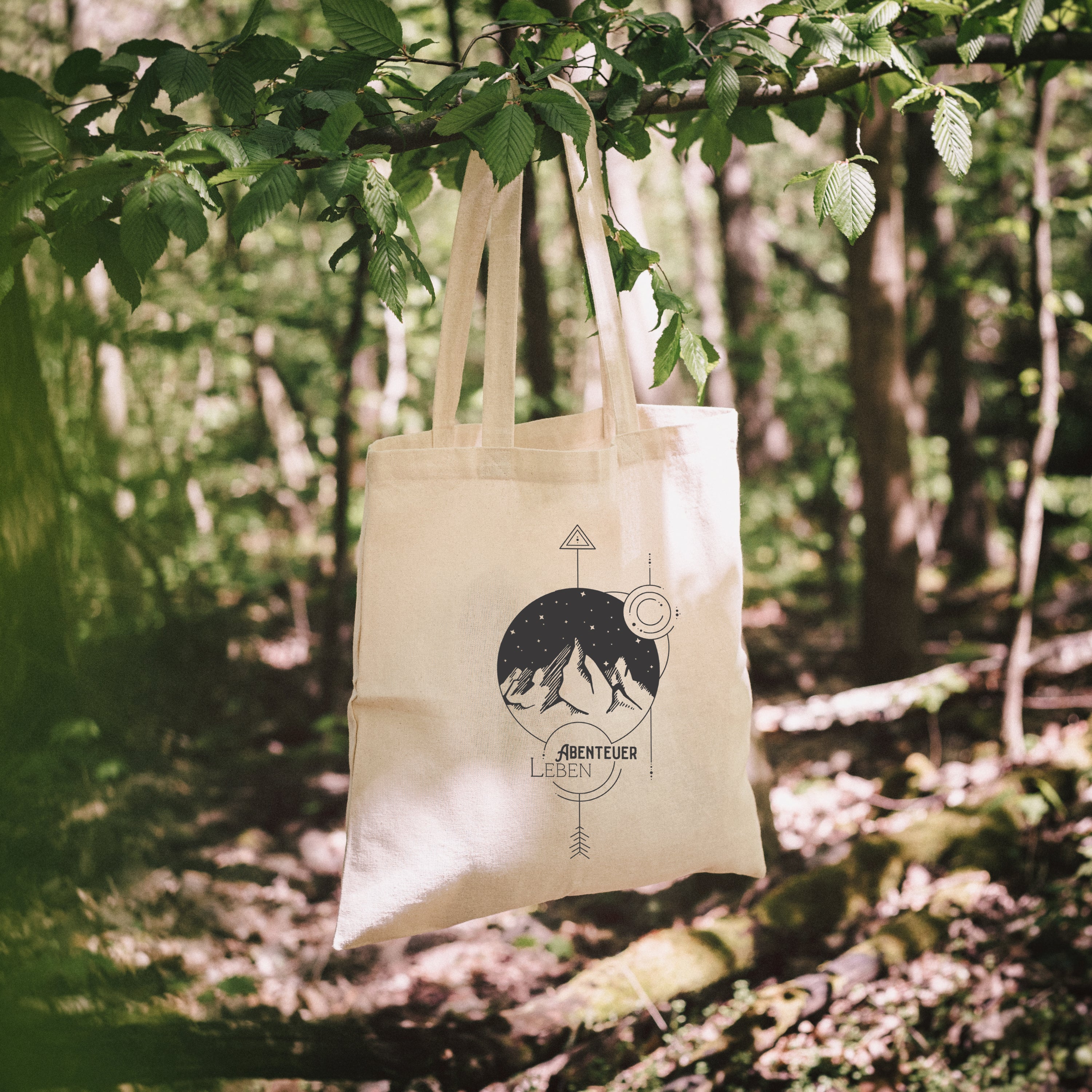 Baumwolltasche - Landschaft Geo