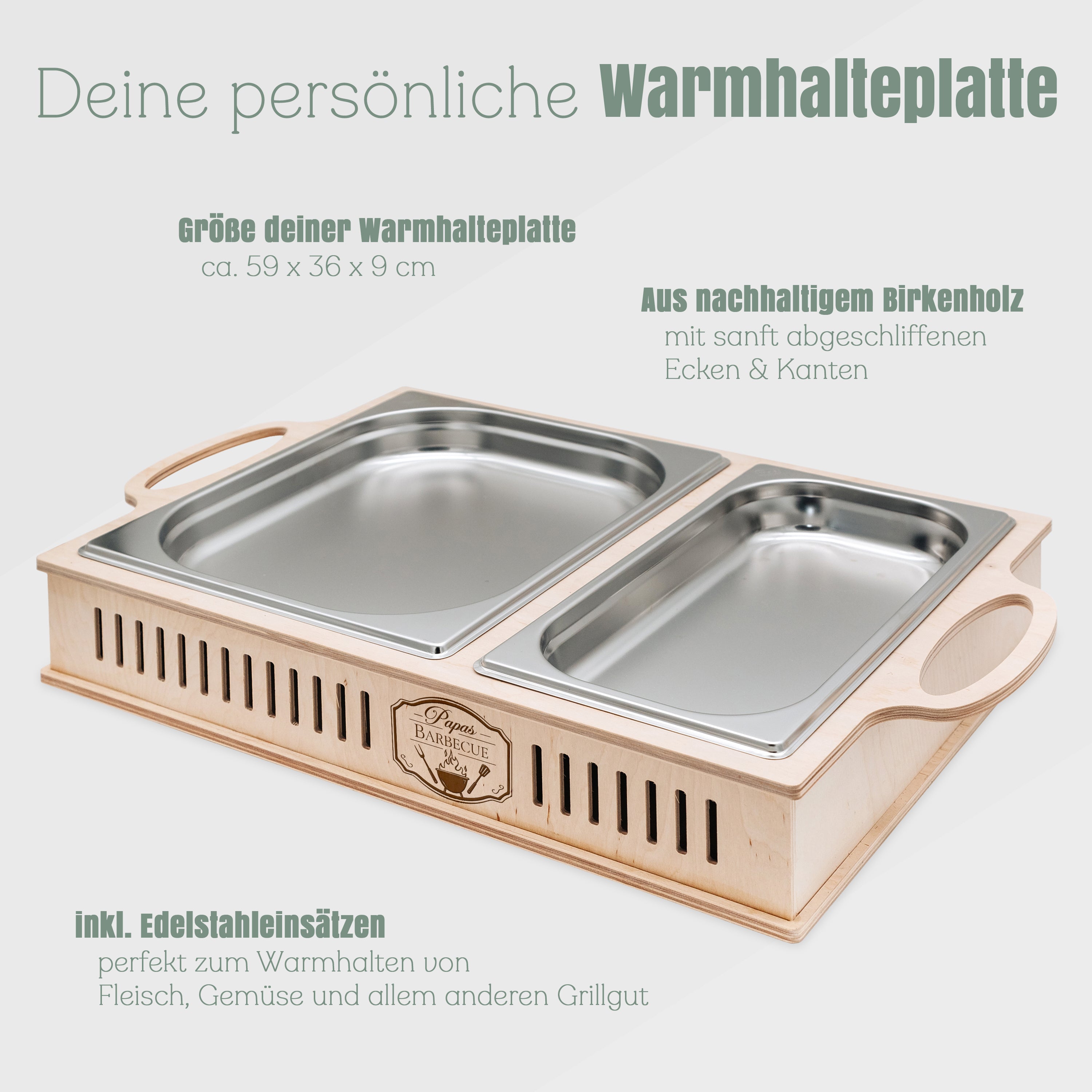 Warmhalteplatte - Papas Barbecue
