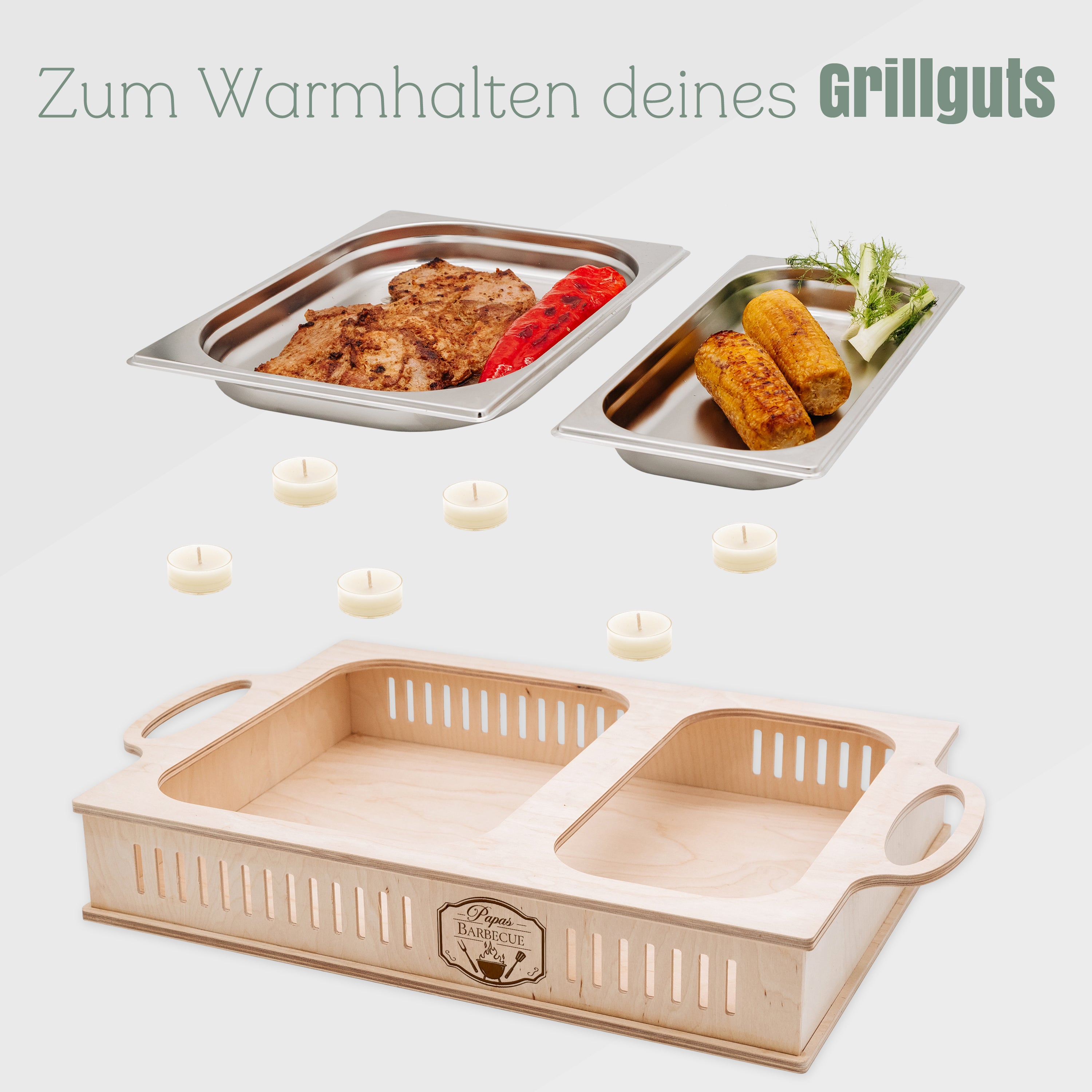 Warmhalteplatte - Papas Barbecue