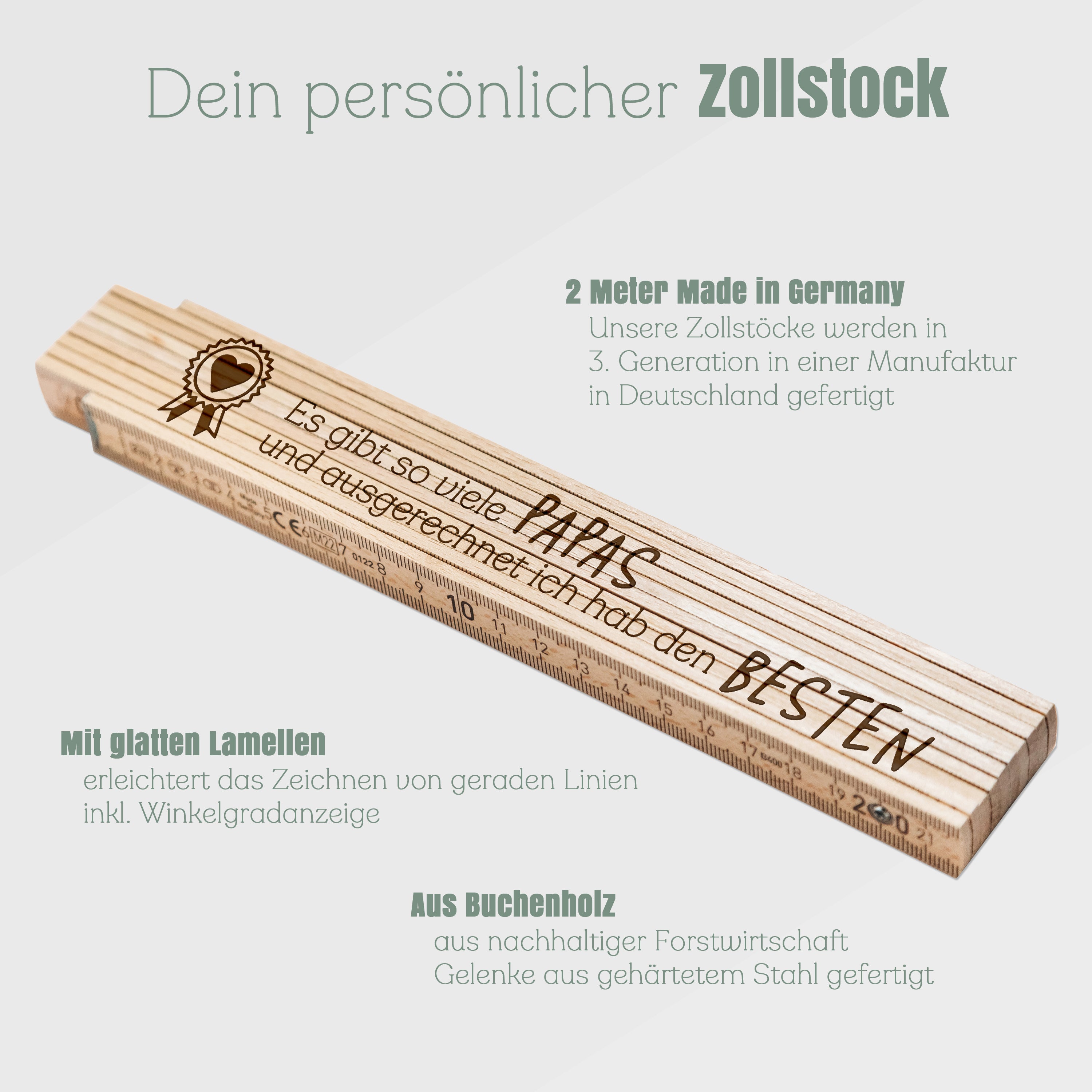 Zollstock - "Viele Papas, ich/wir hab/en den Besten"