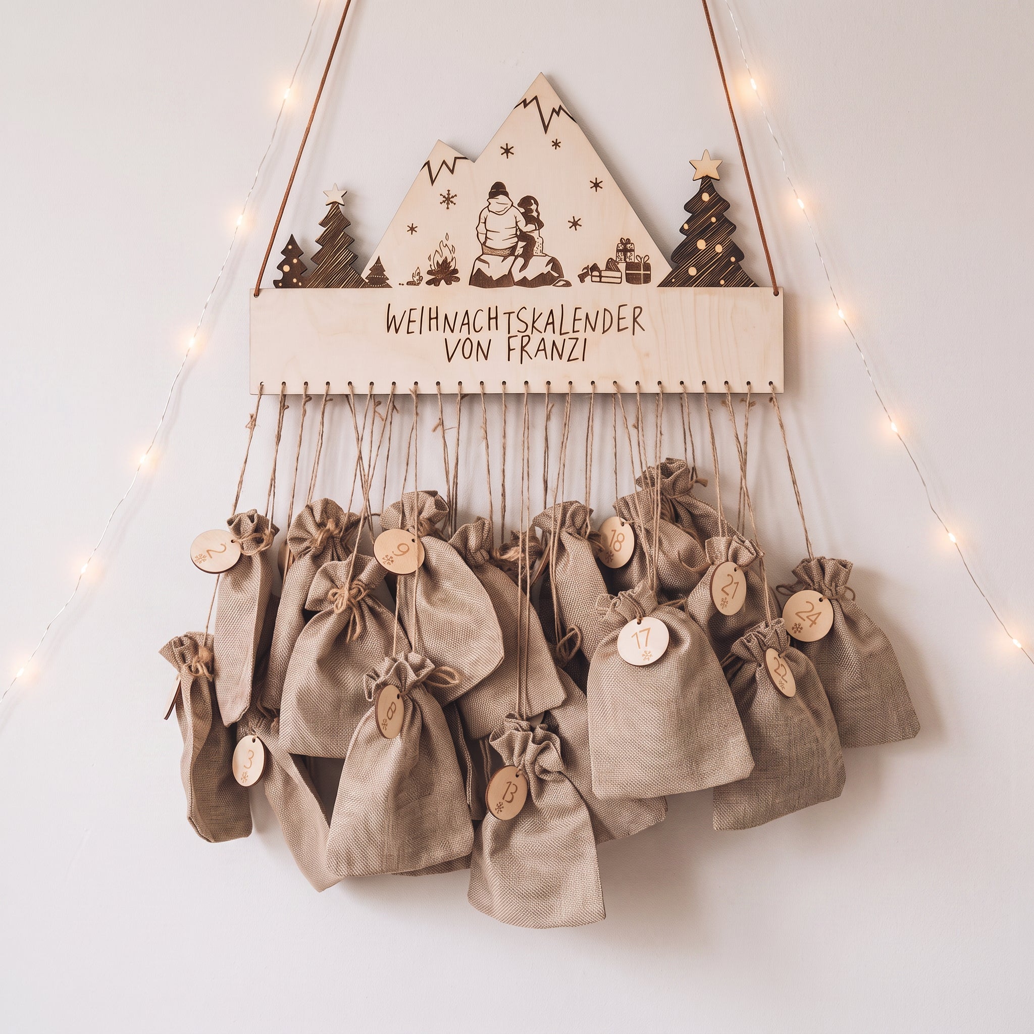 Adventskalender Hund + Halter zum Befüllen personalisiert - Abenteuernah