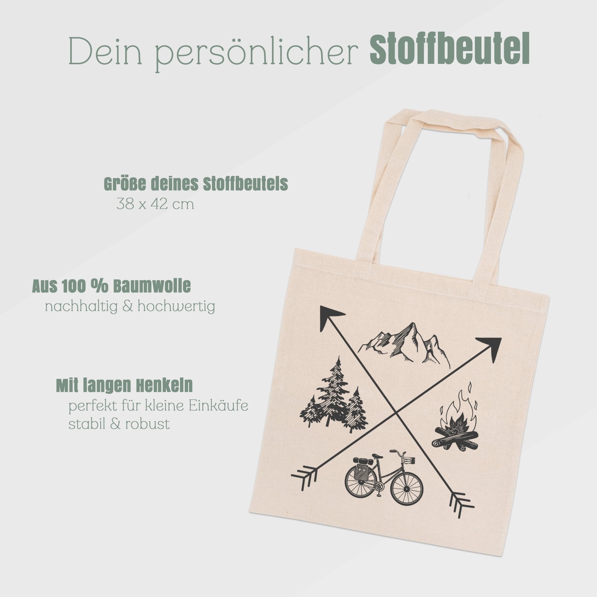 Baumwolltasche - X - Motiv - Abenteuernah