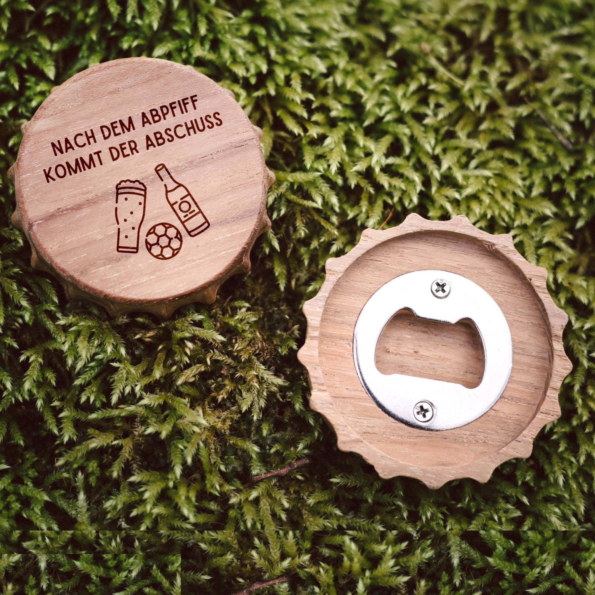 Bierdeckel Flaschenöffner - Abpfiff Abschuss - Abenteuernah