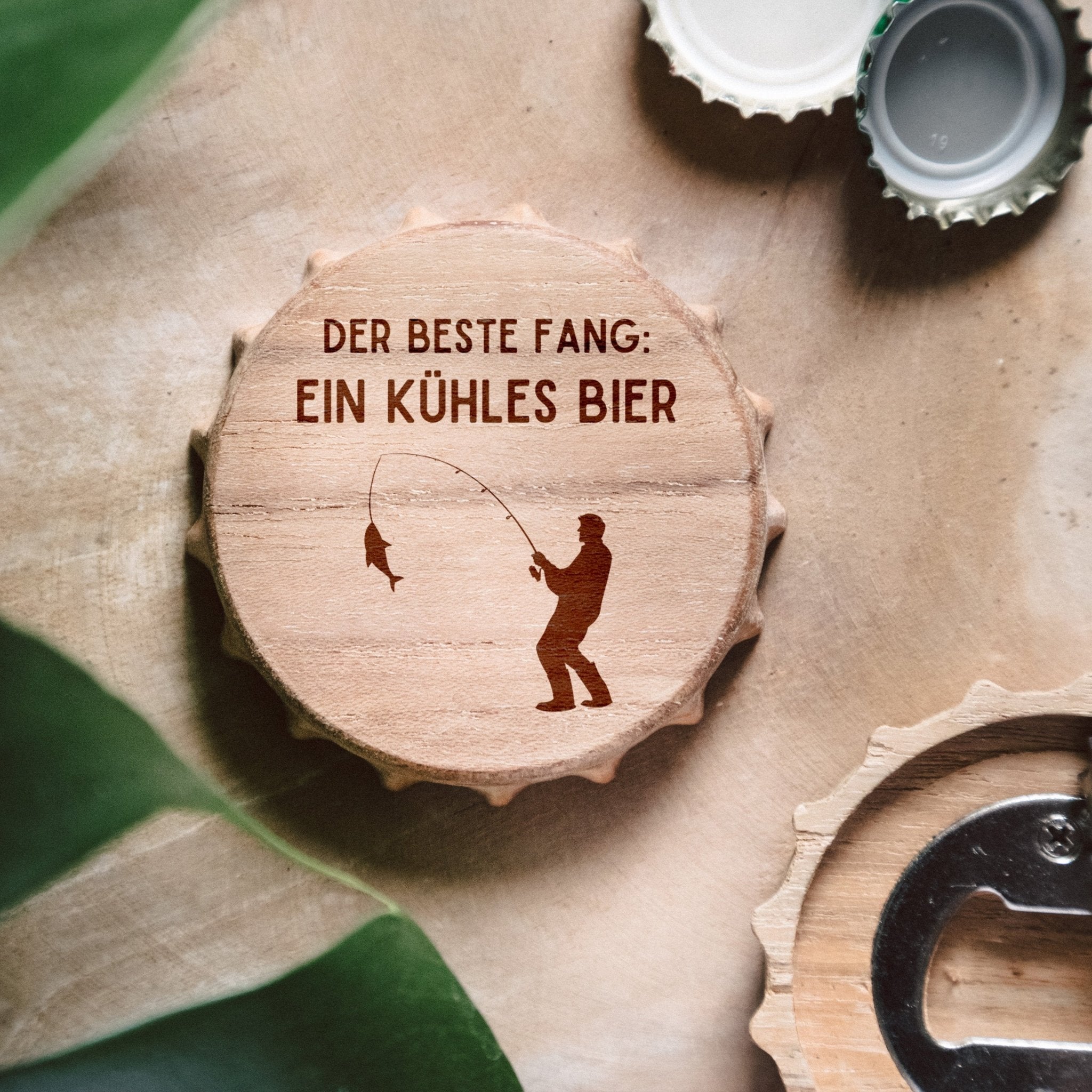 Bierdeckel Flaschenöffner - Der Beste Fang - Abenteuernah