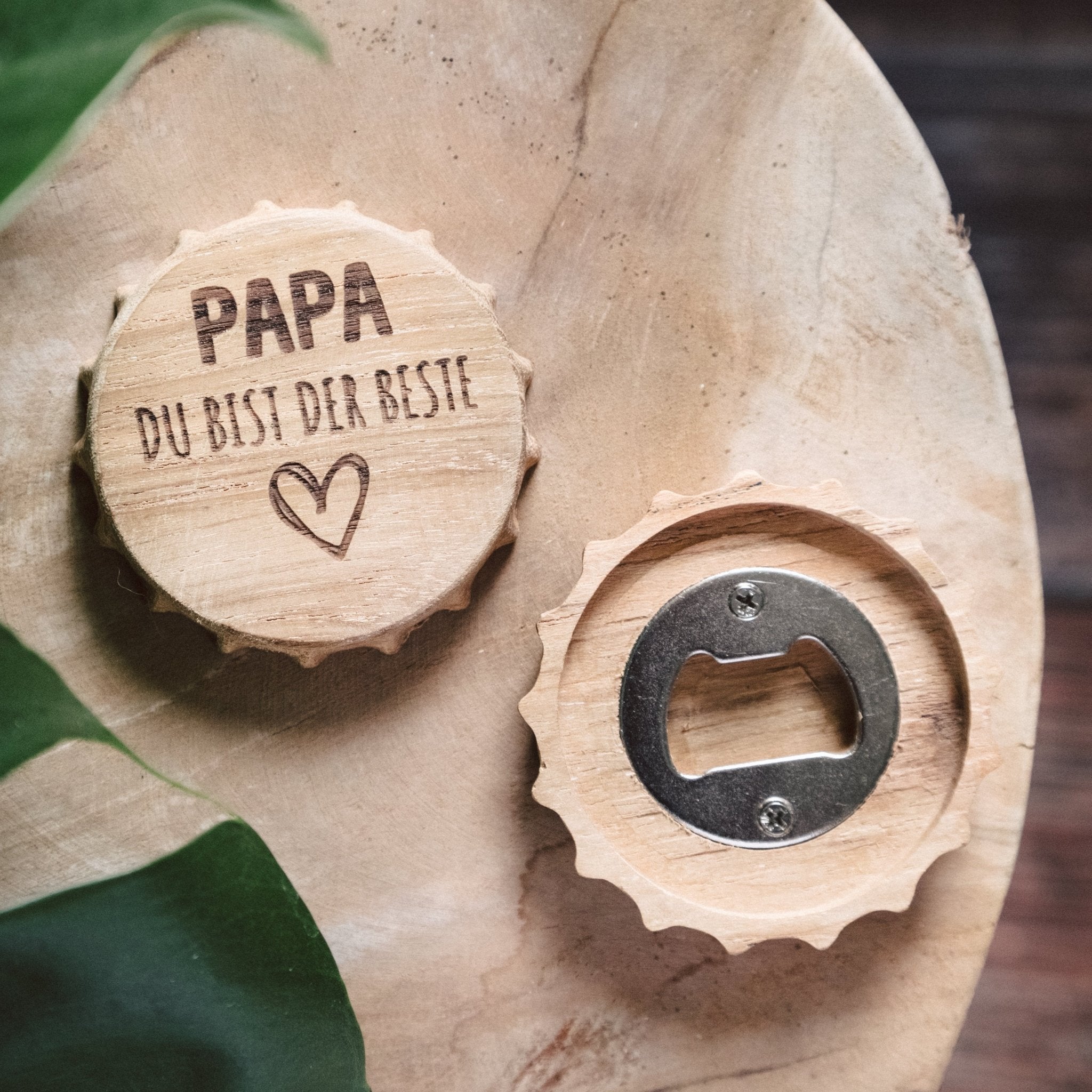 Bierdeckel Flaschenöffner - Papa du bist der Beste - Abenteuernah