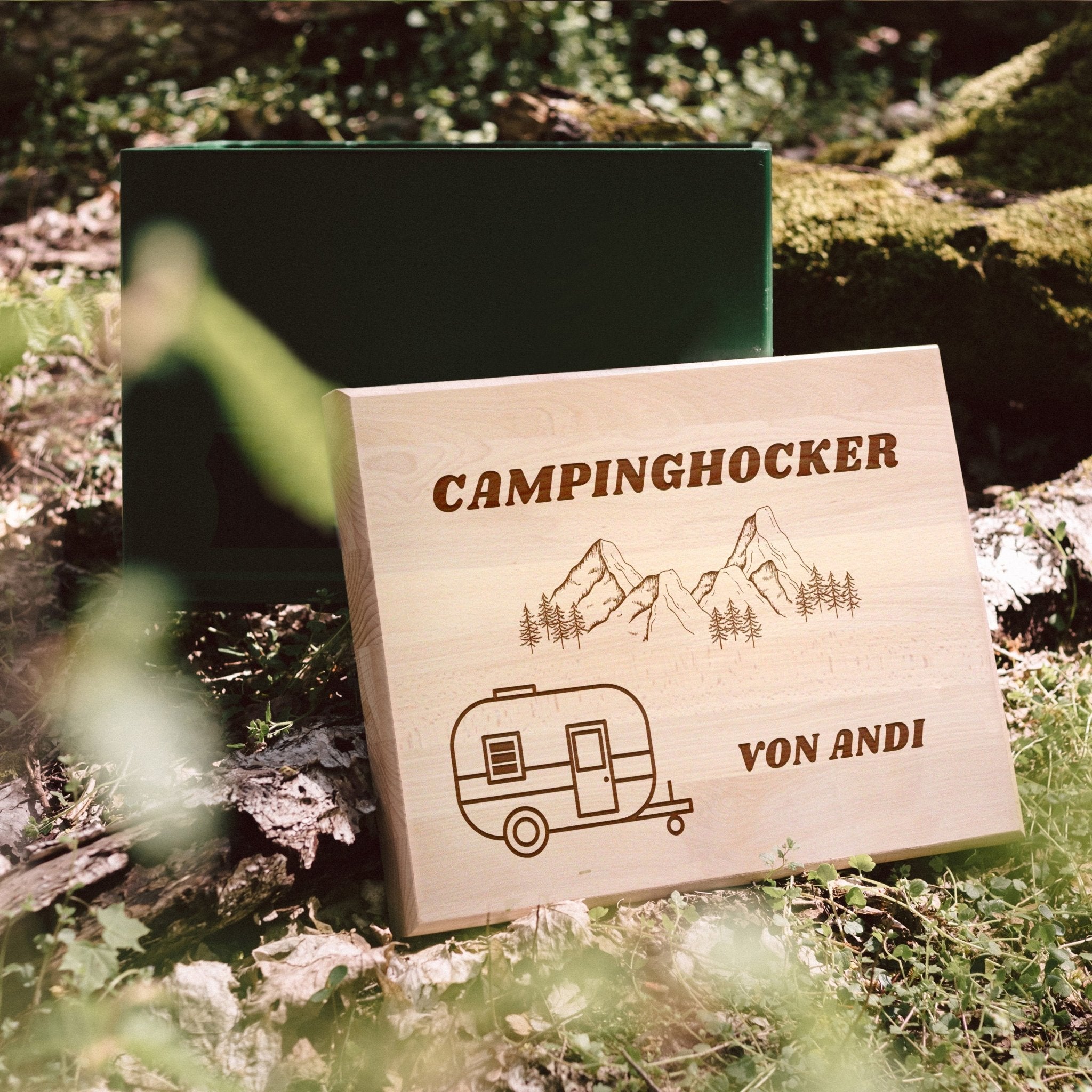 Bierkastensitz Holz - Campinghocker - Abenteuernah