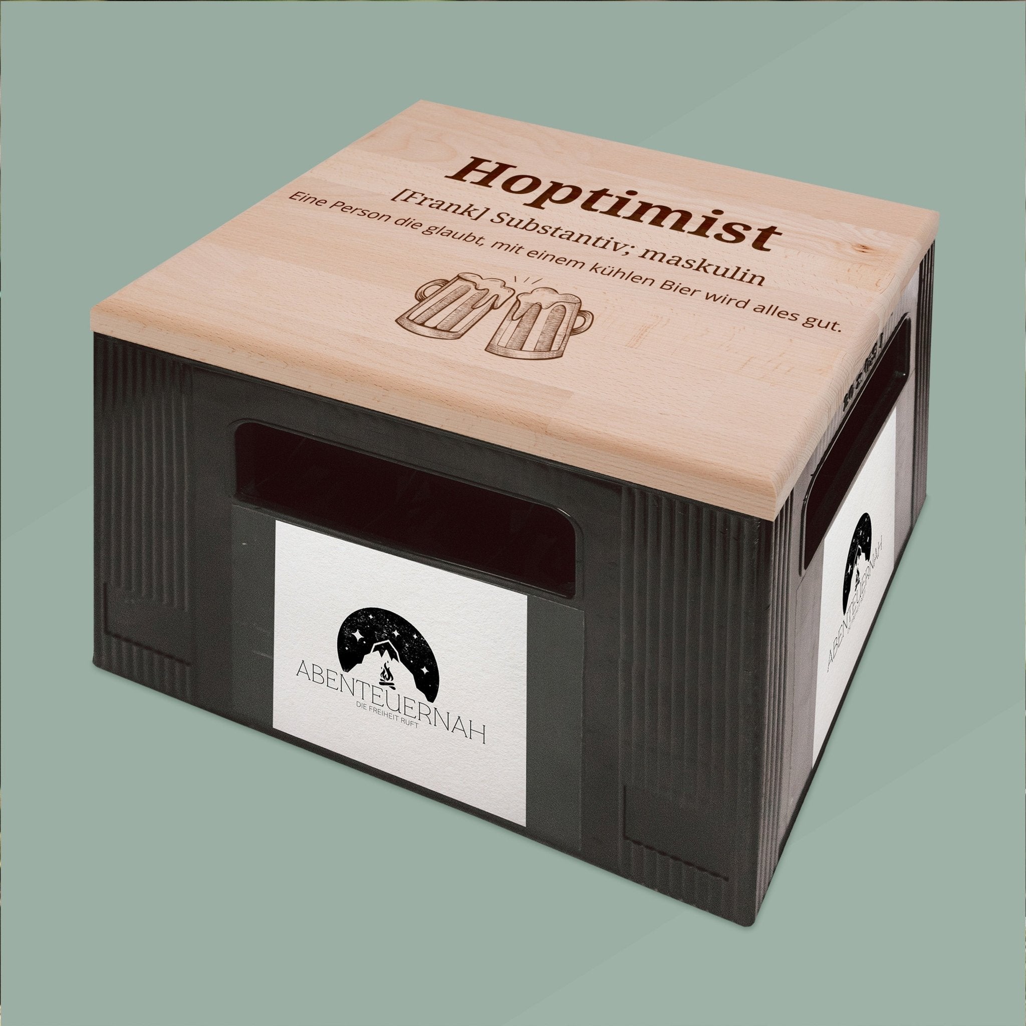 Bierkastensitz Holz - Hoptimist Definition - Abenteuernah