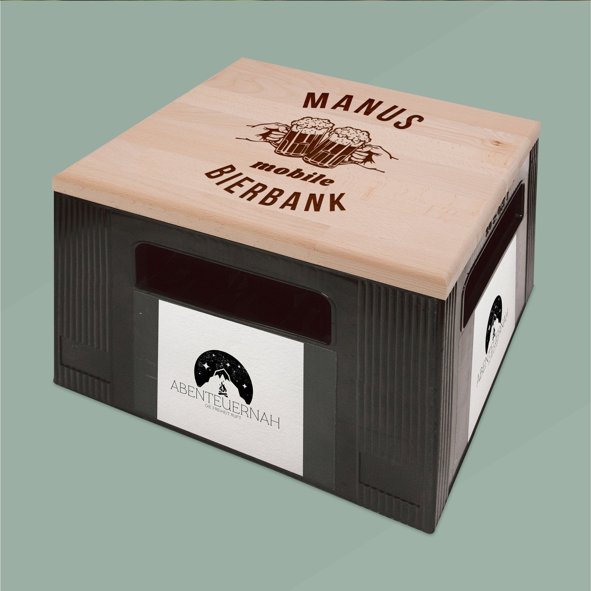 Bierkastensitz Holz - Mobile Bierbank - Abenteuernah