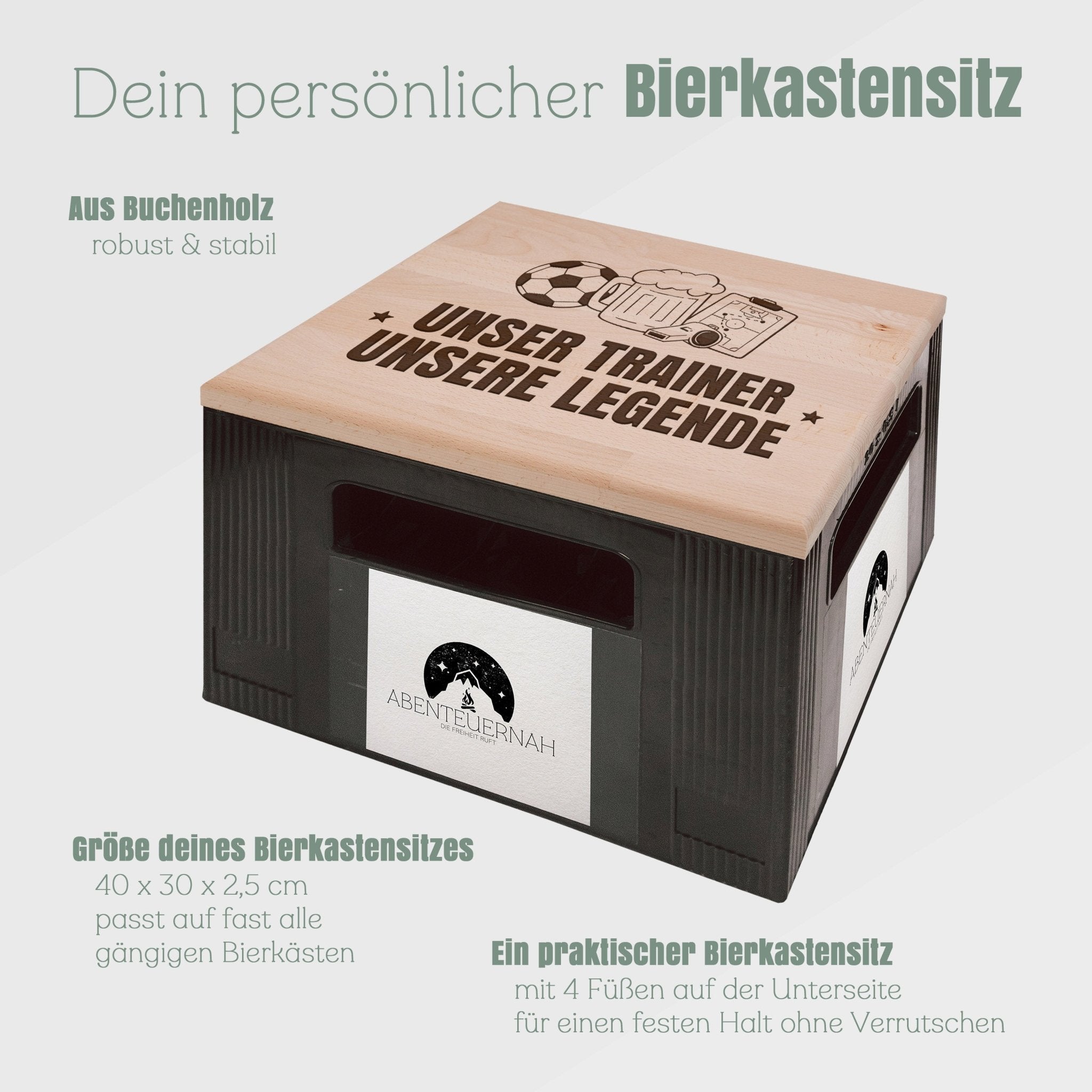 Bierkastensitz Holz - Trainerbank - Abenteuernah