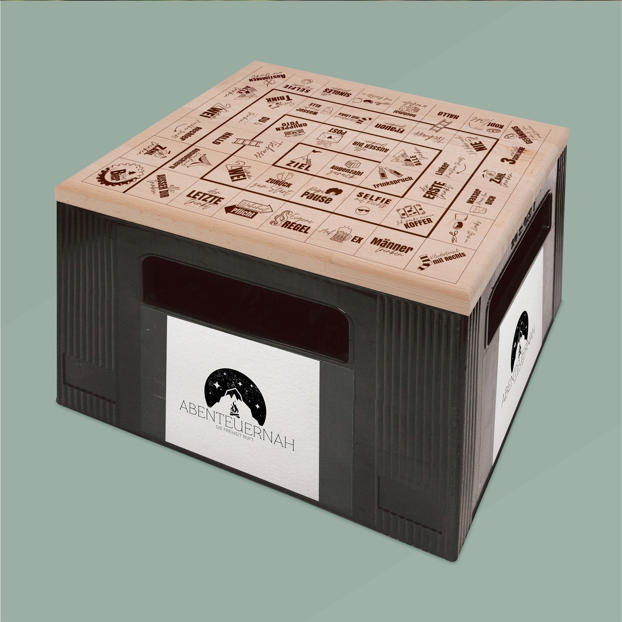 Bierkastensitz Holz - Trinkspiel - Abenteuernah