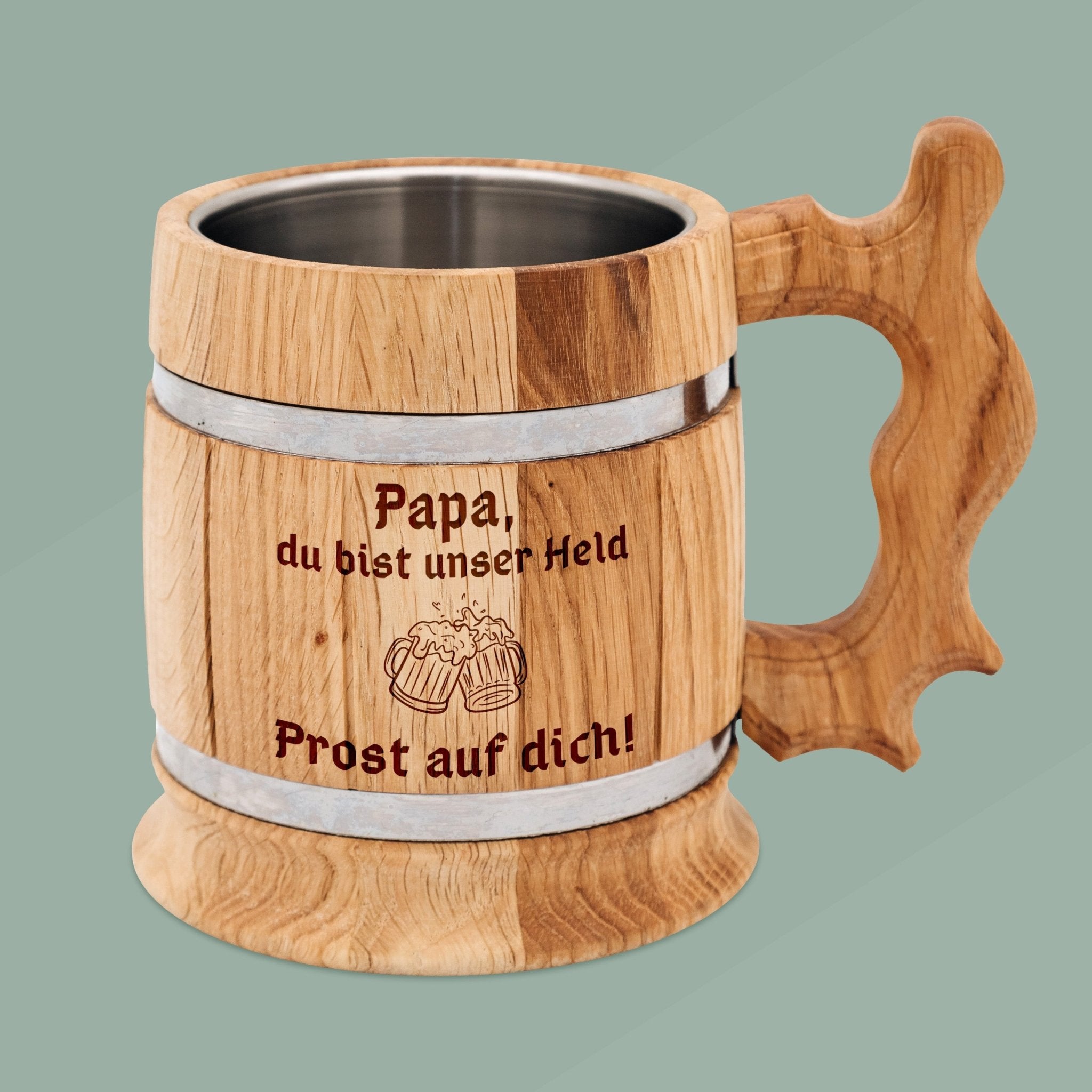 Bierkrug - Papa, du bist unser Held - Abenteuernah
