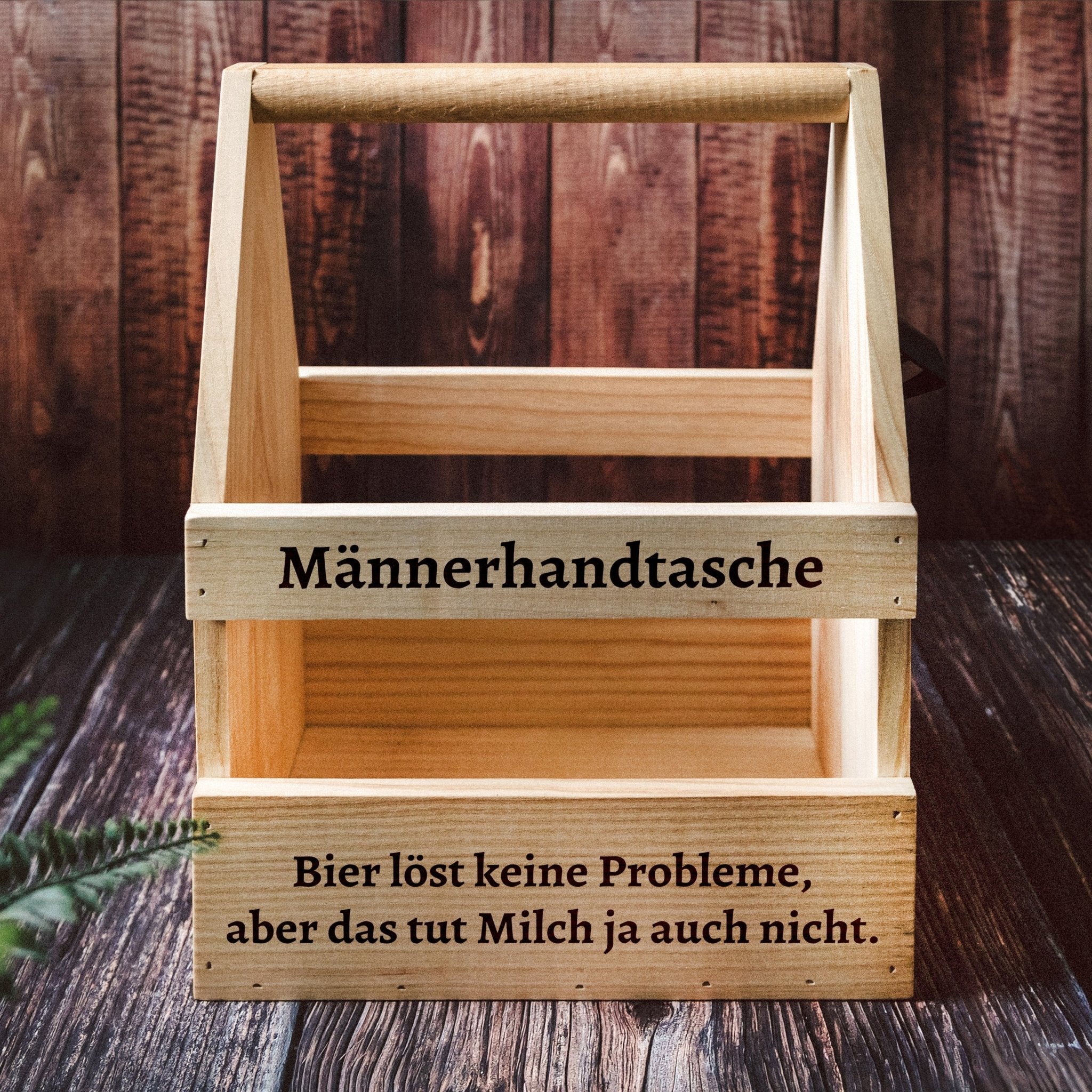 Bierträger Holz - Bier und Milch - Abenteuernah
