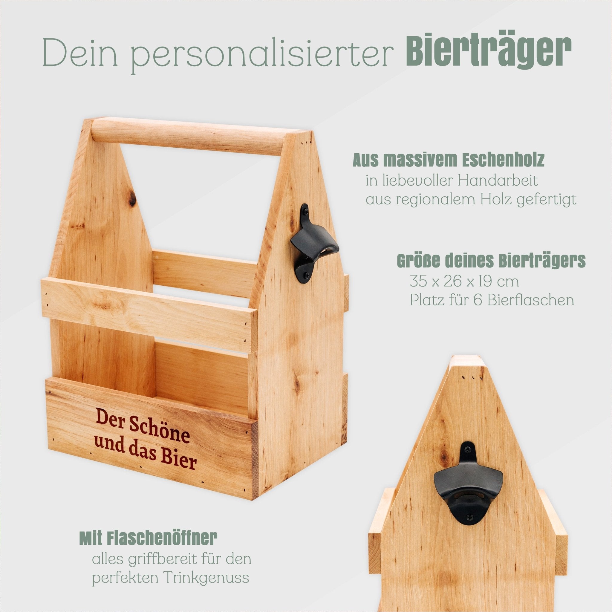 Bierträger Holz - Der Schöne und das Bier - Abenteuernah