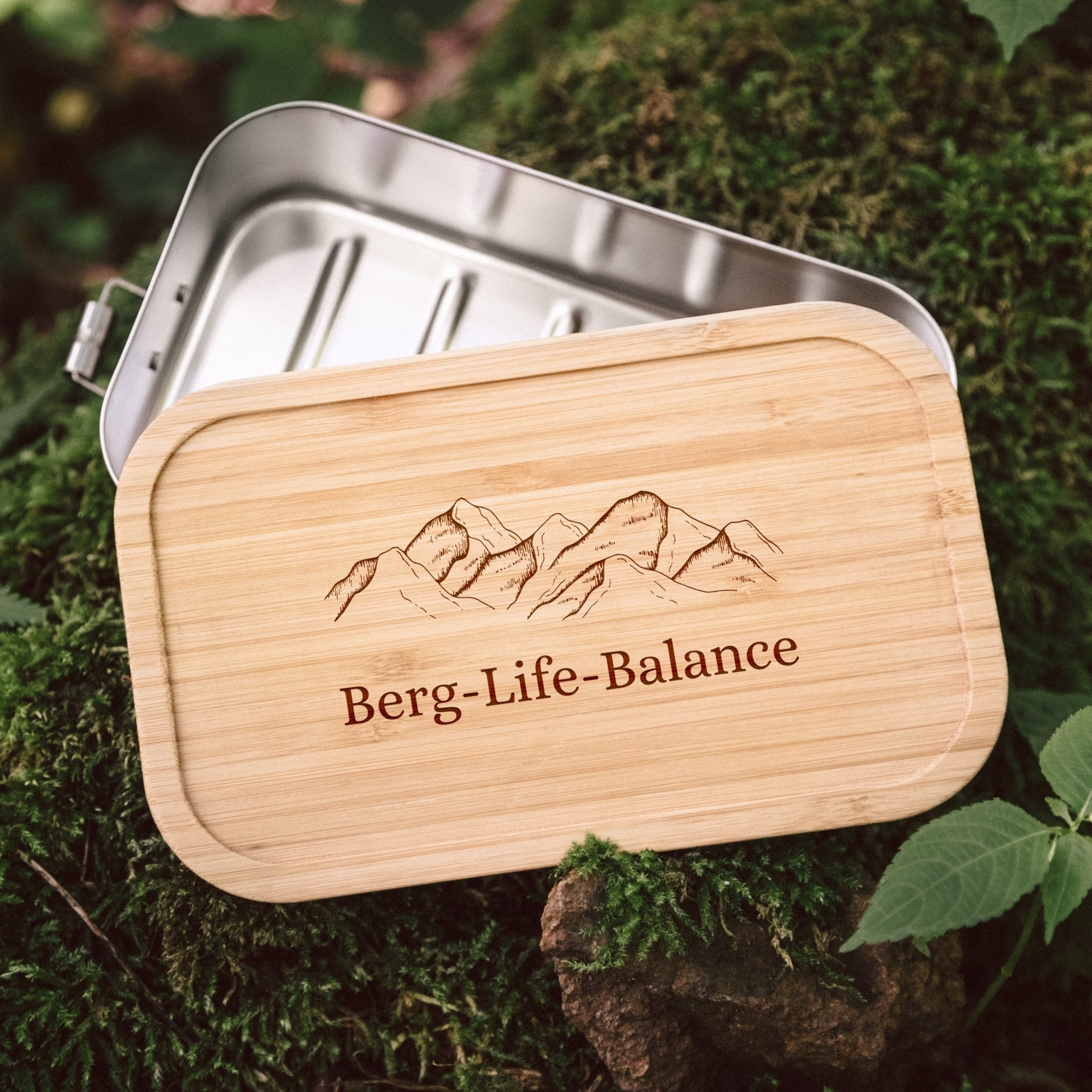 Brotdose Edelstahl - Berg - Life - Balance - Abenteuernah