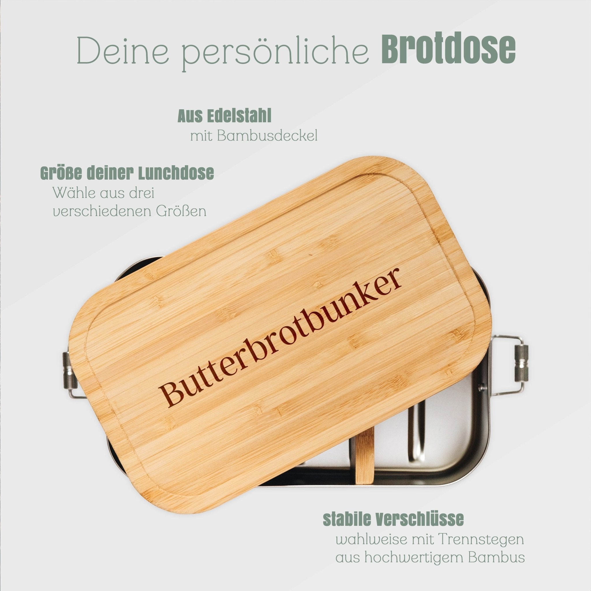 Brotdose Edelstahl - Butterbrotbunker - Abenteuernah
