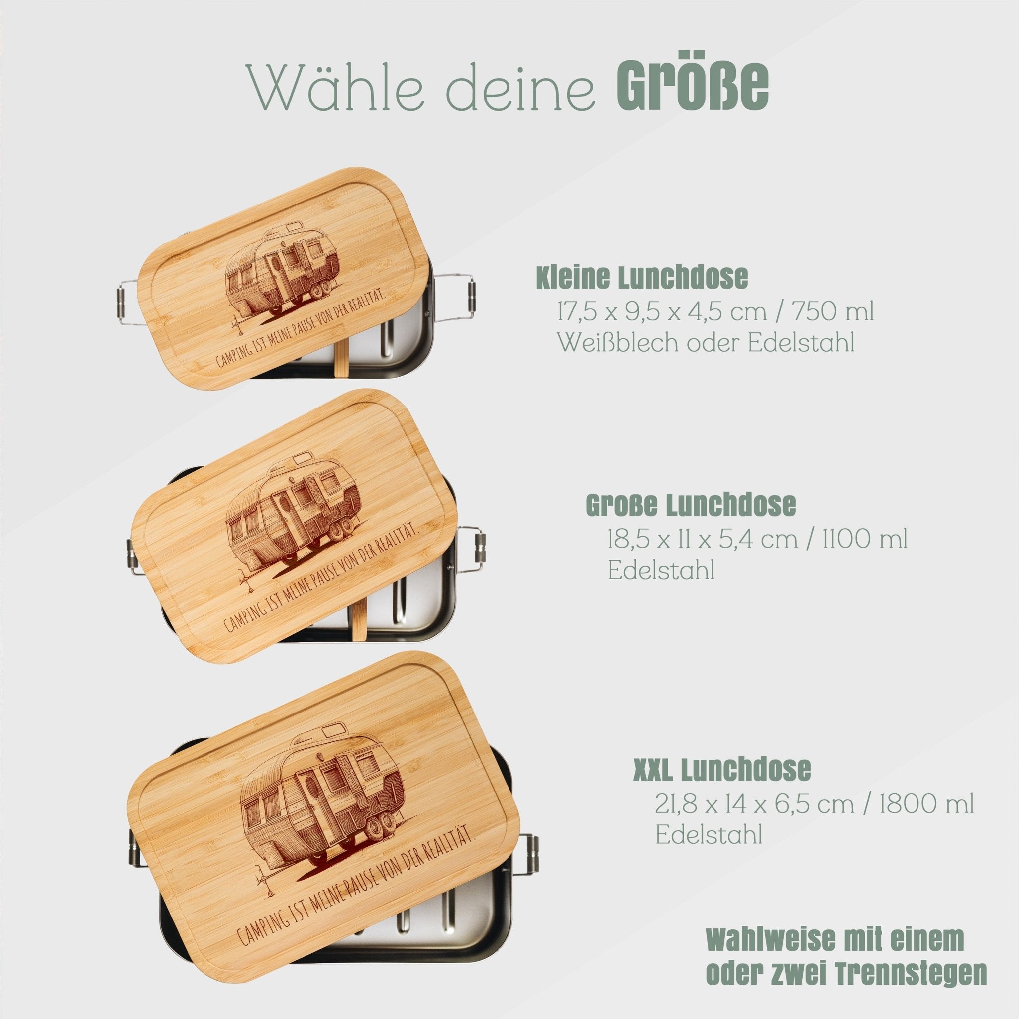 Brotdose Edelstahl - Camping Pause Realität - Abenteuernah