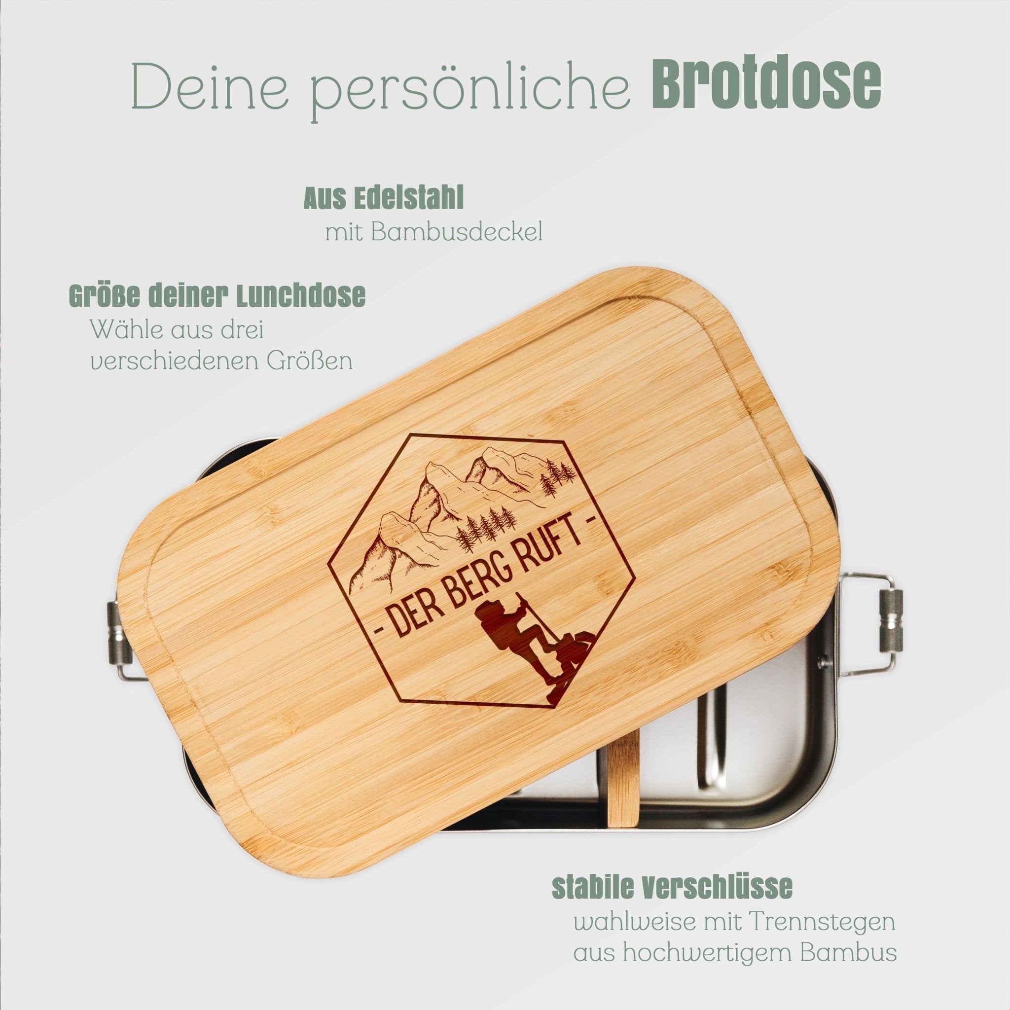 Brotdose Edelstahl - Der Berg ruft - Abenteuernah