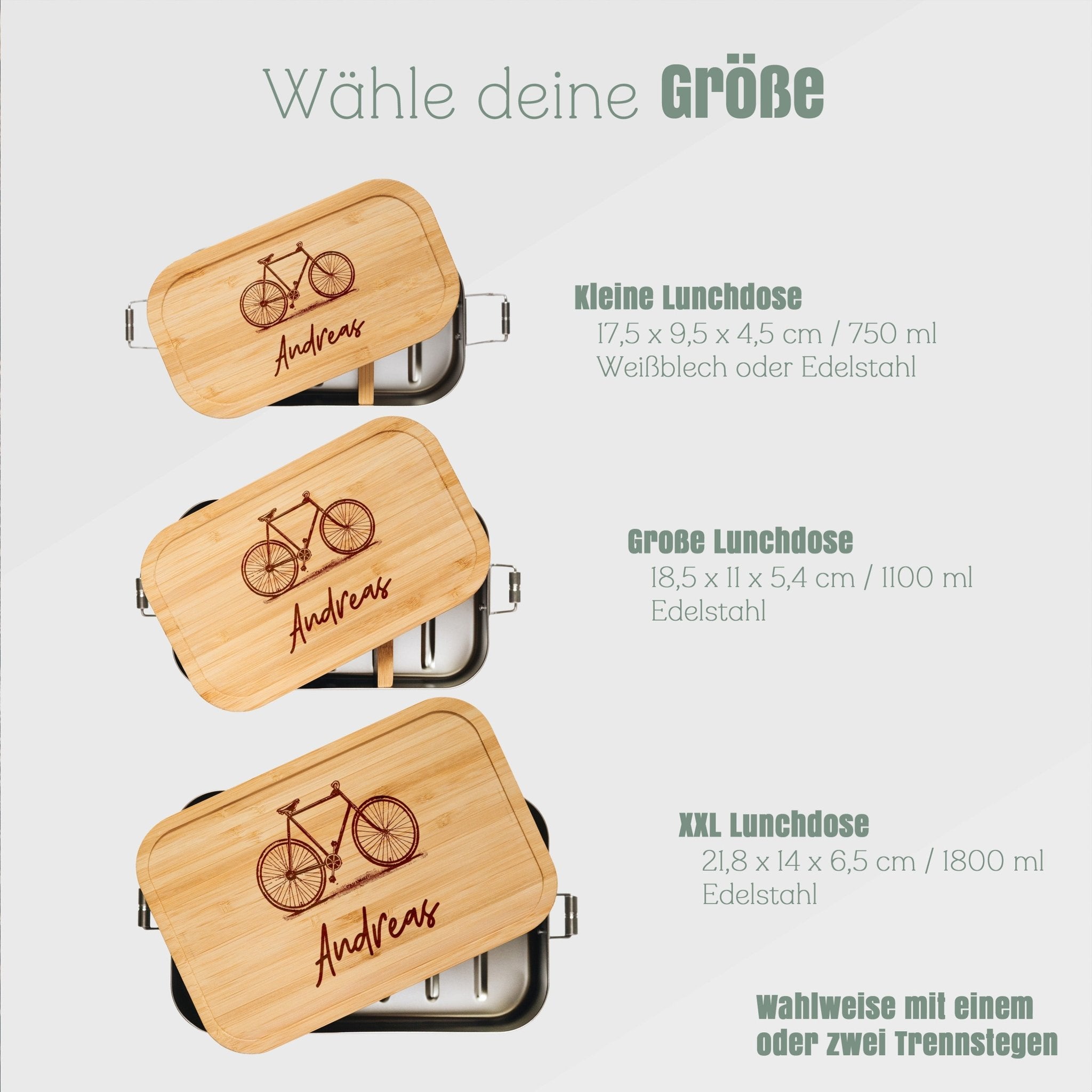 Brotdose Edelstahl - Fahrrad - Abenteuernah
