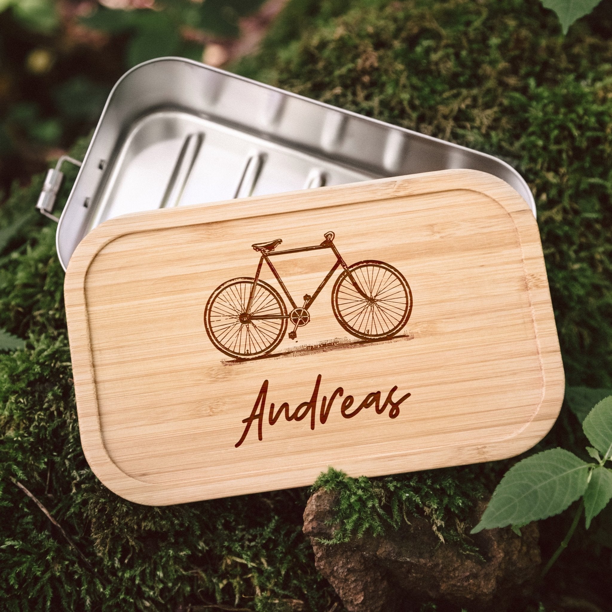 Brotdose Edelstahl - Fahrrad - Abenteuernah