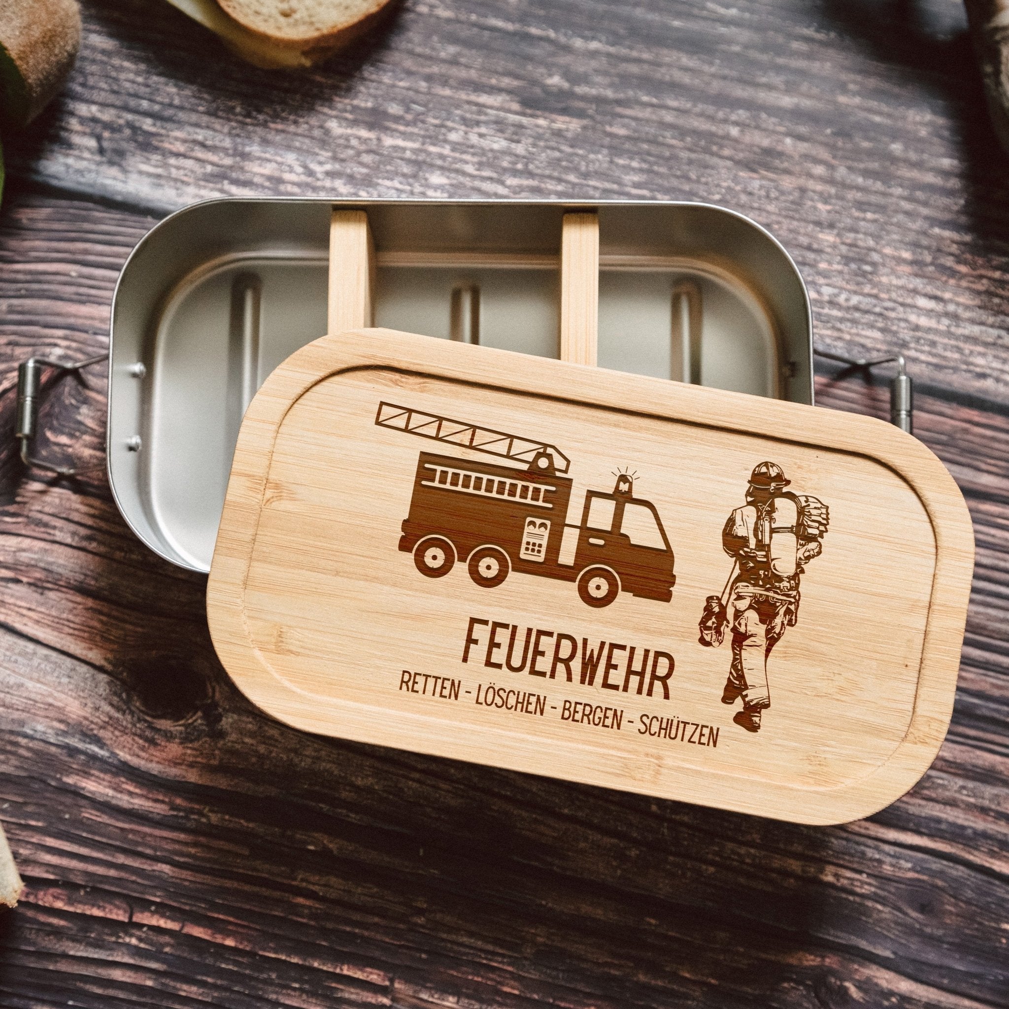 Brotdose Edelstahl - Feuerwehr - Abenteuernah