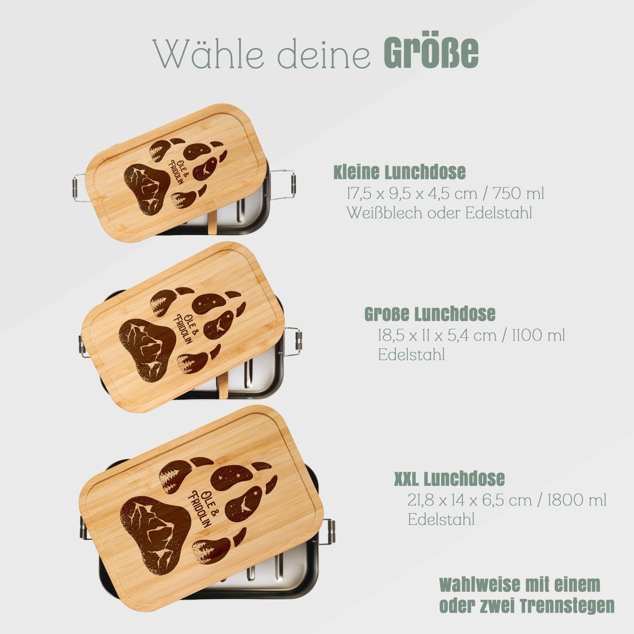 Brotdose Edelstahl - Hundepfote - Abenteuernah