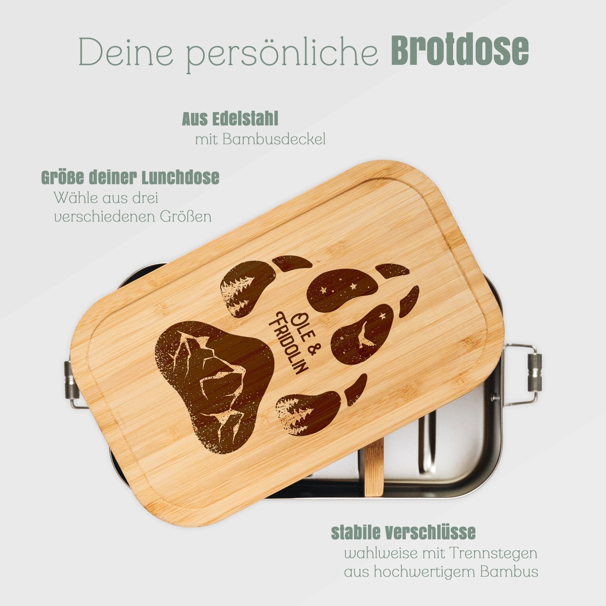 Brotdose Edelstahl - Hundepfote - Abenteuernah
