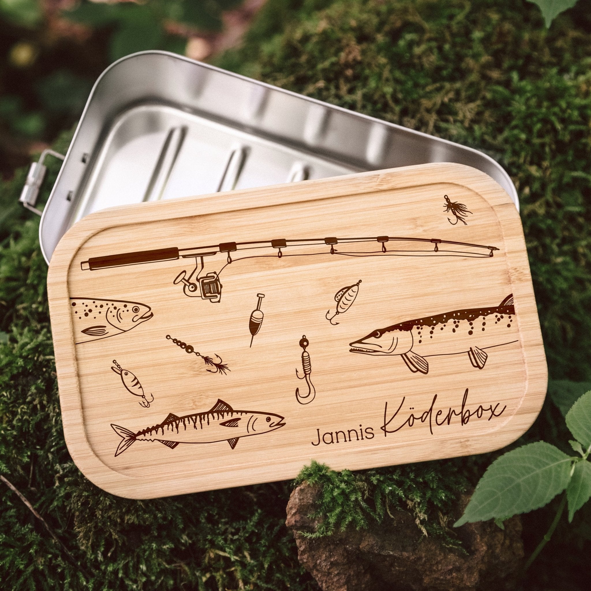 Brotdose Edelstahl - Köderbox Angelzubehör - Abenteuernah