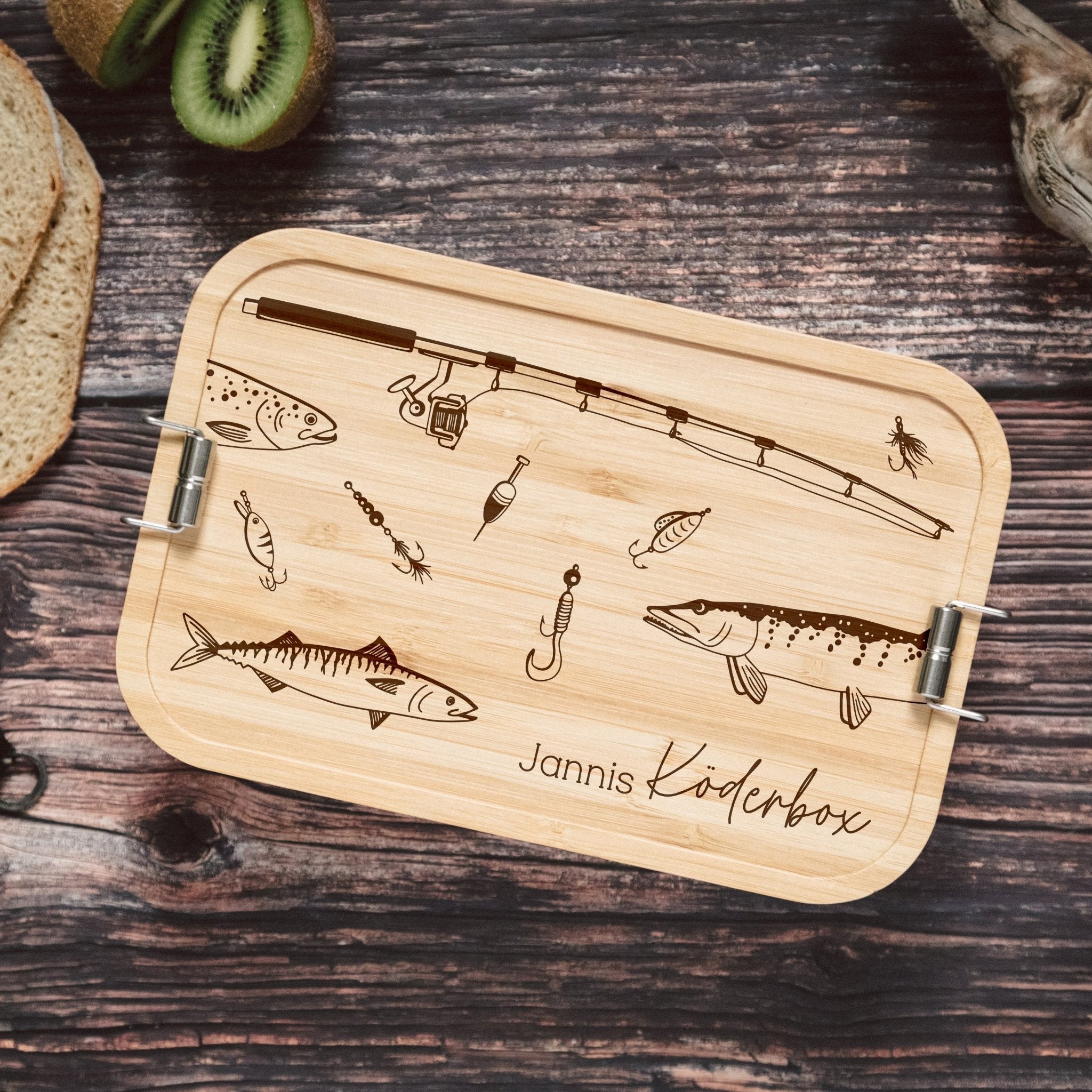 Brotdose Edelstahl - Köderbox Angelzubehör - Abenteuernah