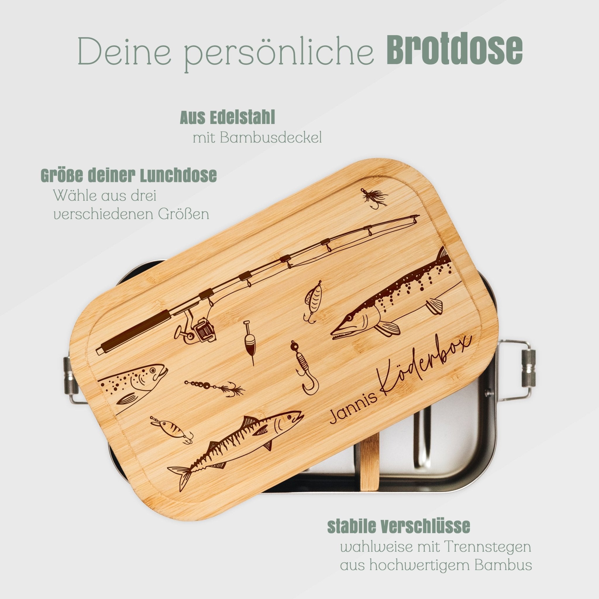 Brotdose Edelstahl - Köderbox Angelzubehör - Abenteuernah