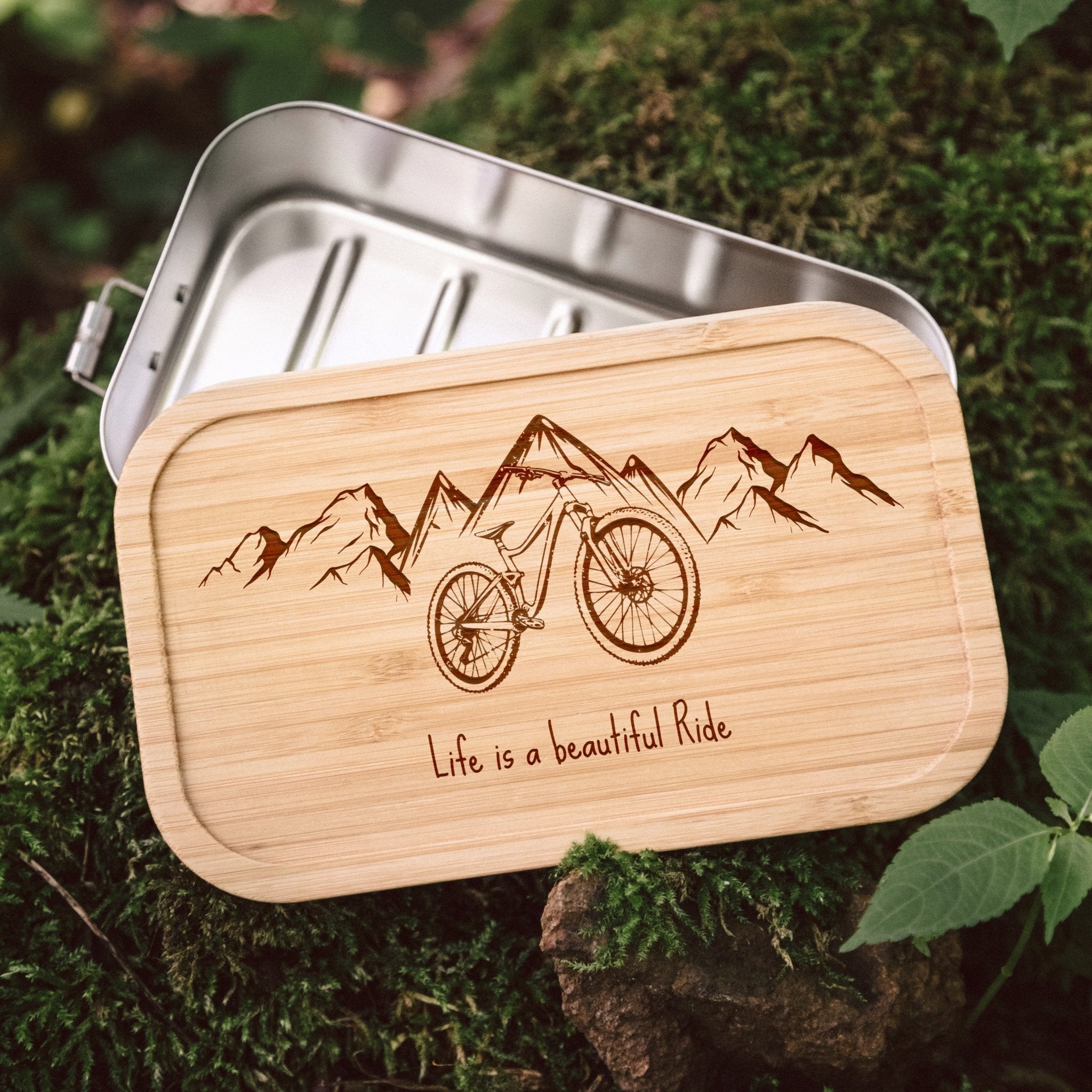 Brotdose Edelstahl - Life is a beautiful ride - Abenteuernah