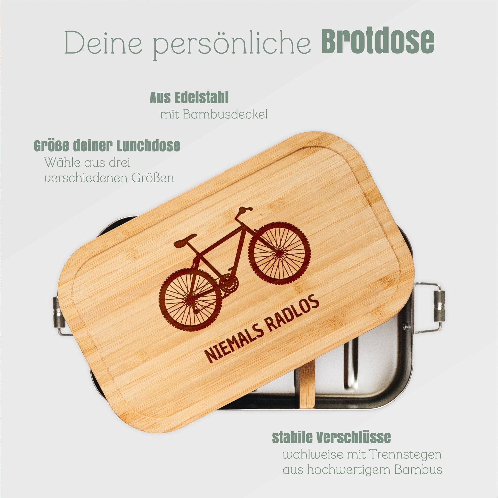 Brotdose Edelstahl - Niemals radlos - Abenteuernah