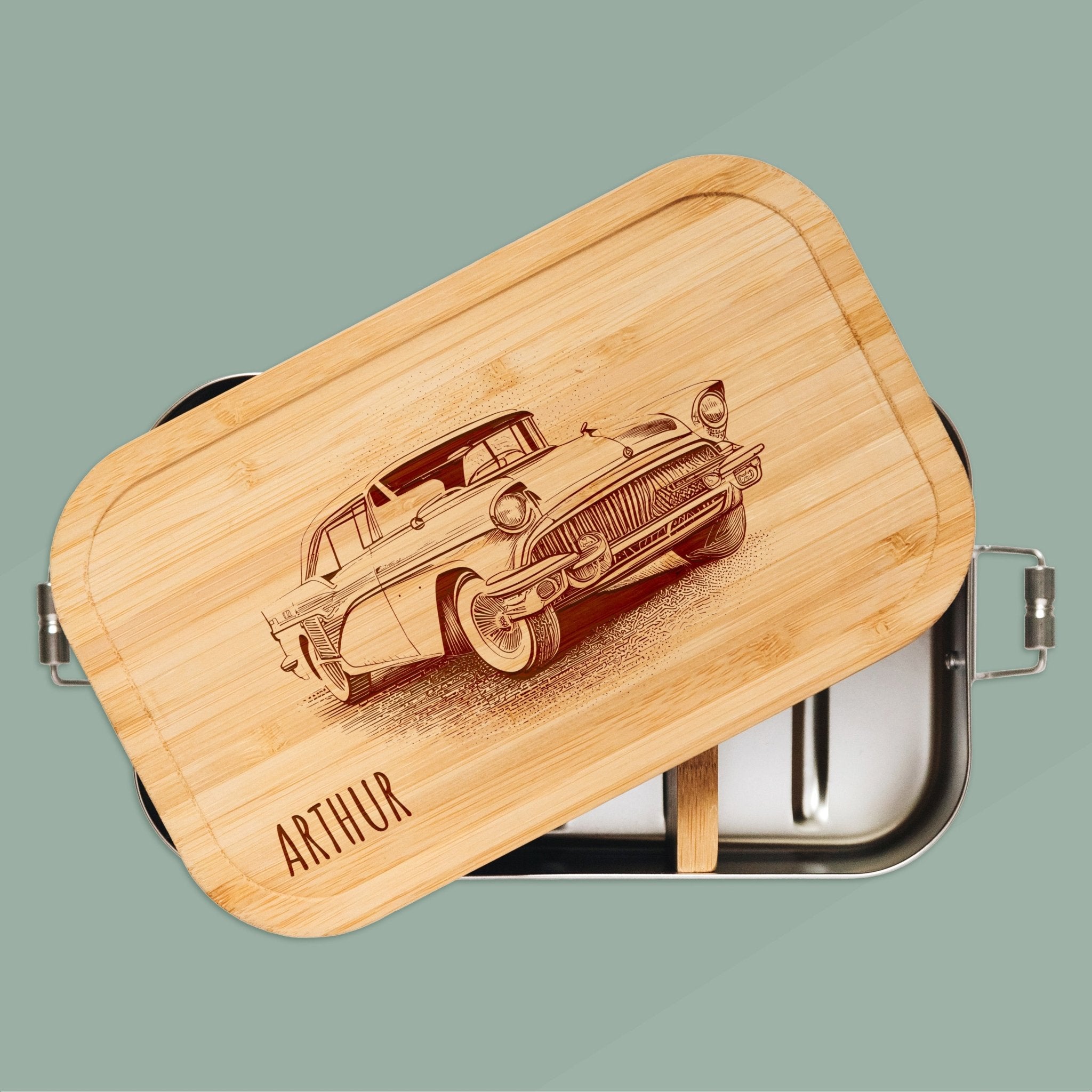 Brotdose Edelstahl - Oldtimer - Abenteuernah