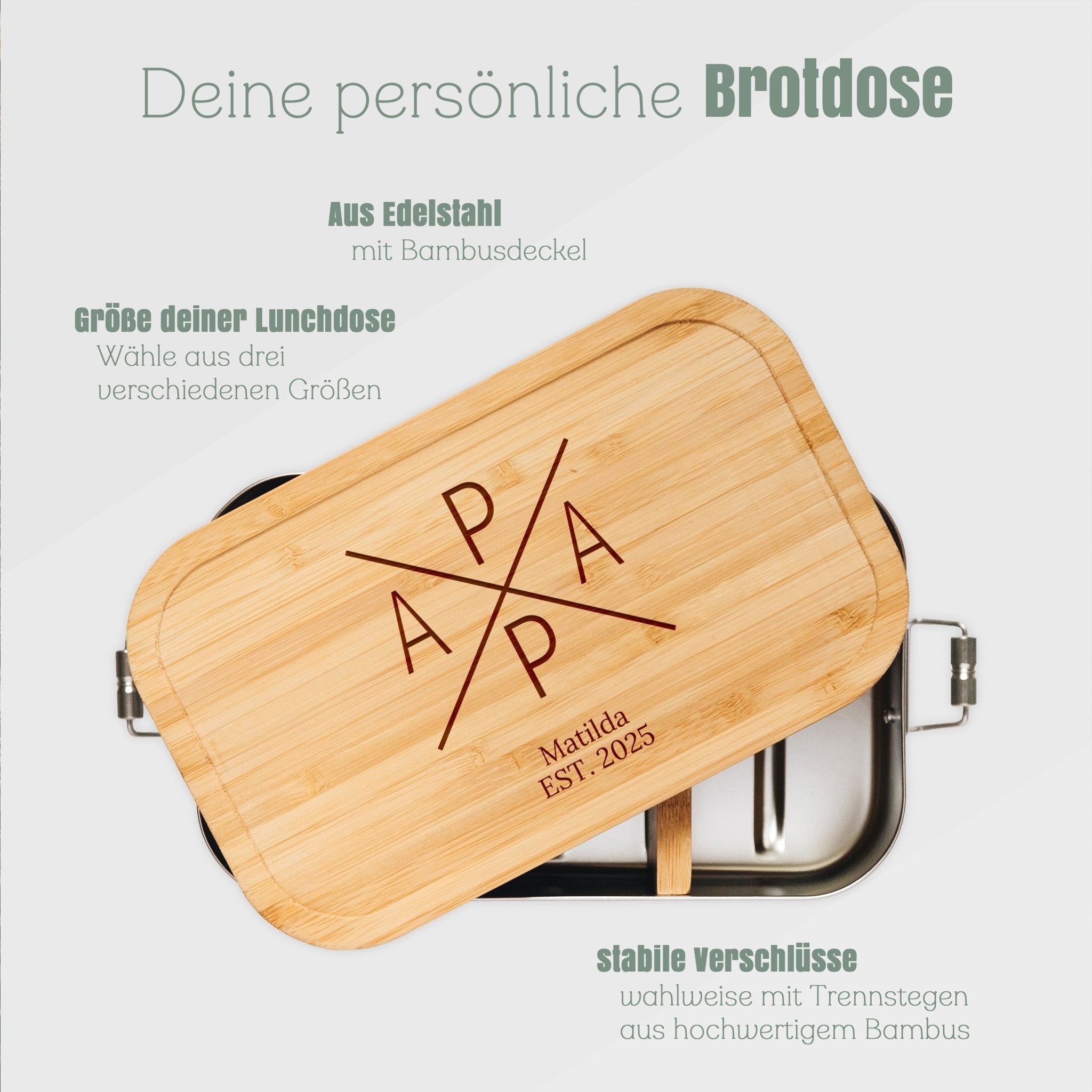 Brotdose Edelstahl - P A P A est. - Abenteuernah