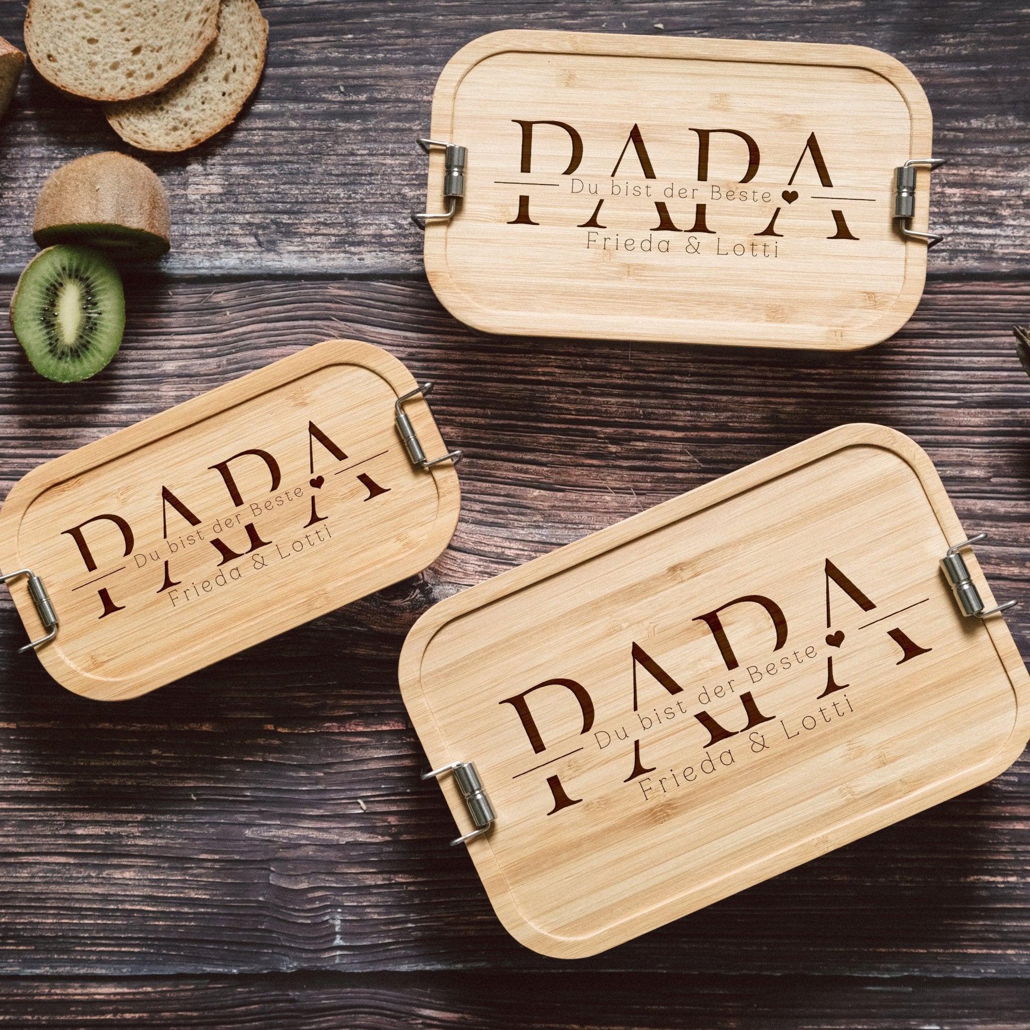 Brotdose Edelstahl - Papa du bist der Beste - Abenteuernah