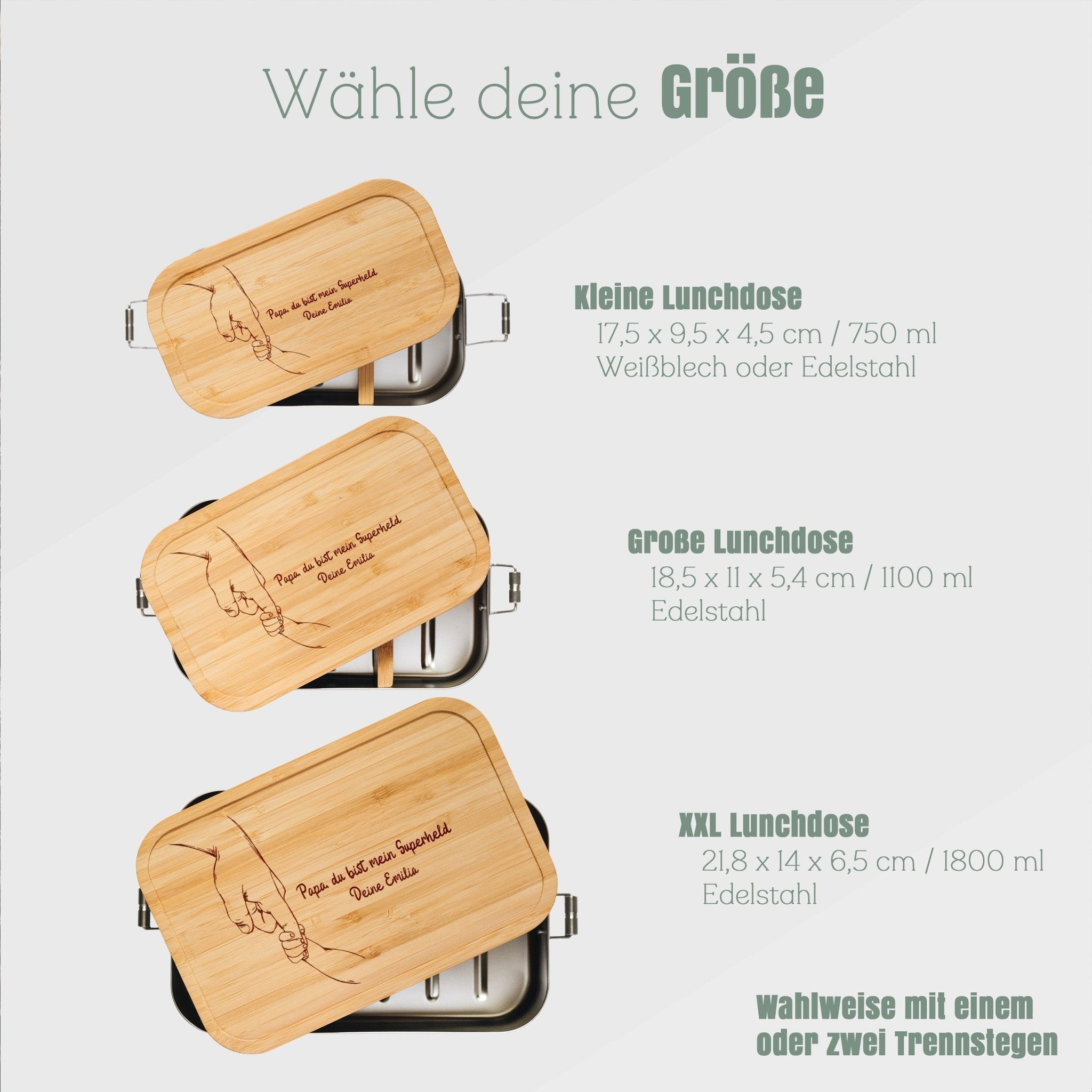 Brotdose Edelstahl - Papa Superheld - Abenteuernah