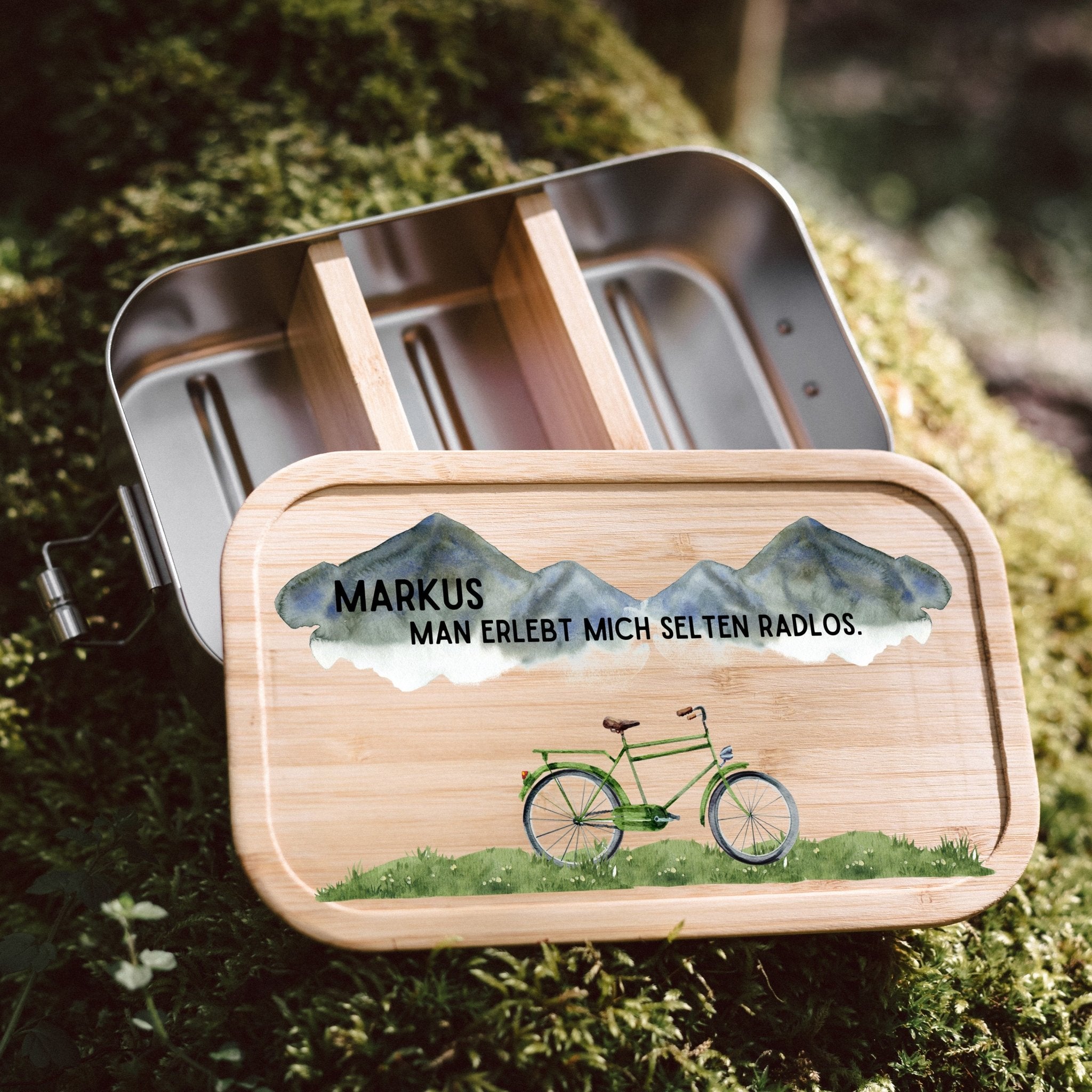 Brotdose Edelstahl - Selten radlos farbig - Abenteuernah